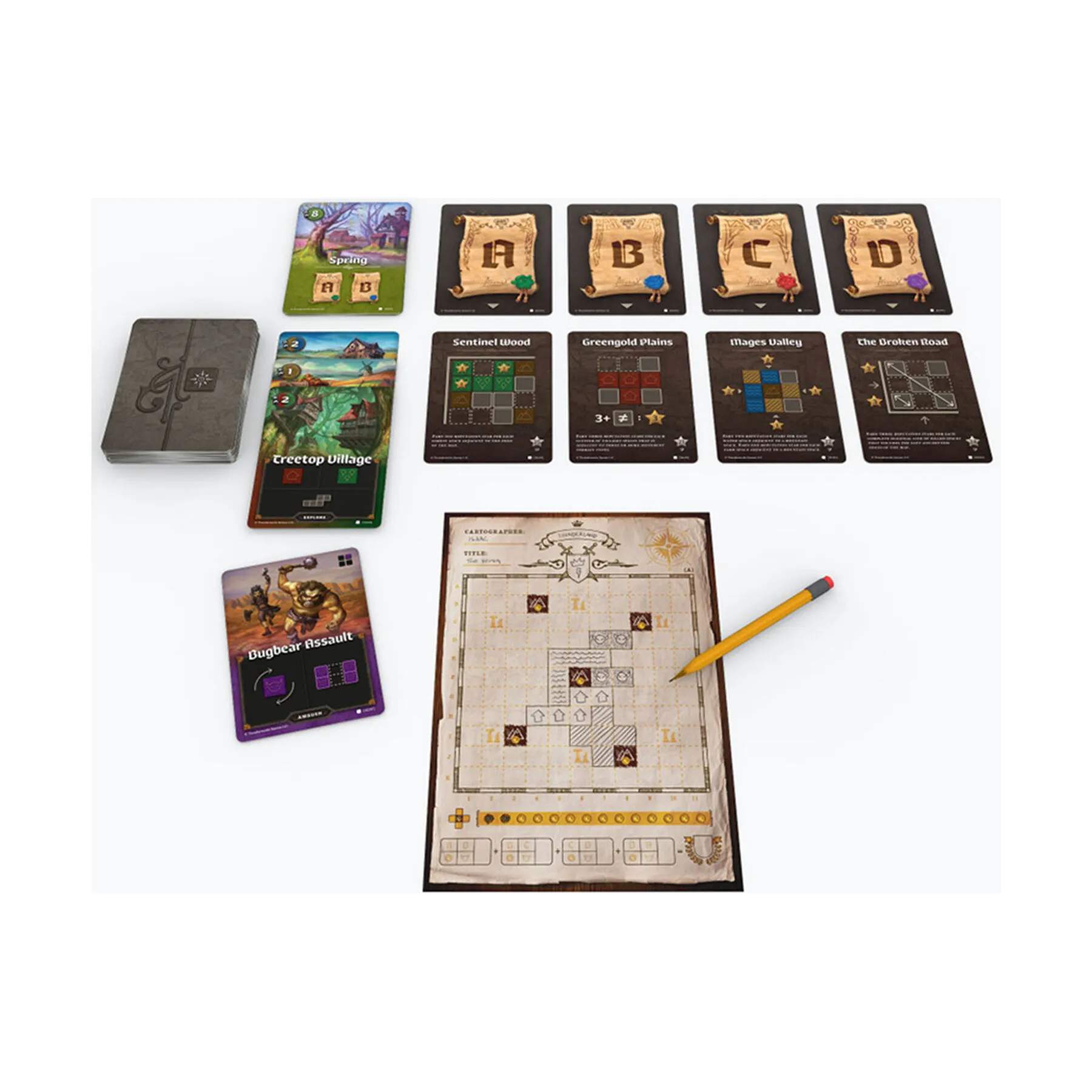 Spilbræt Spil Kortspil - Cartographers: A Roll Player Tale i Multifarvet, 2