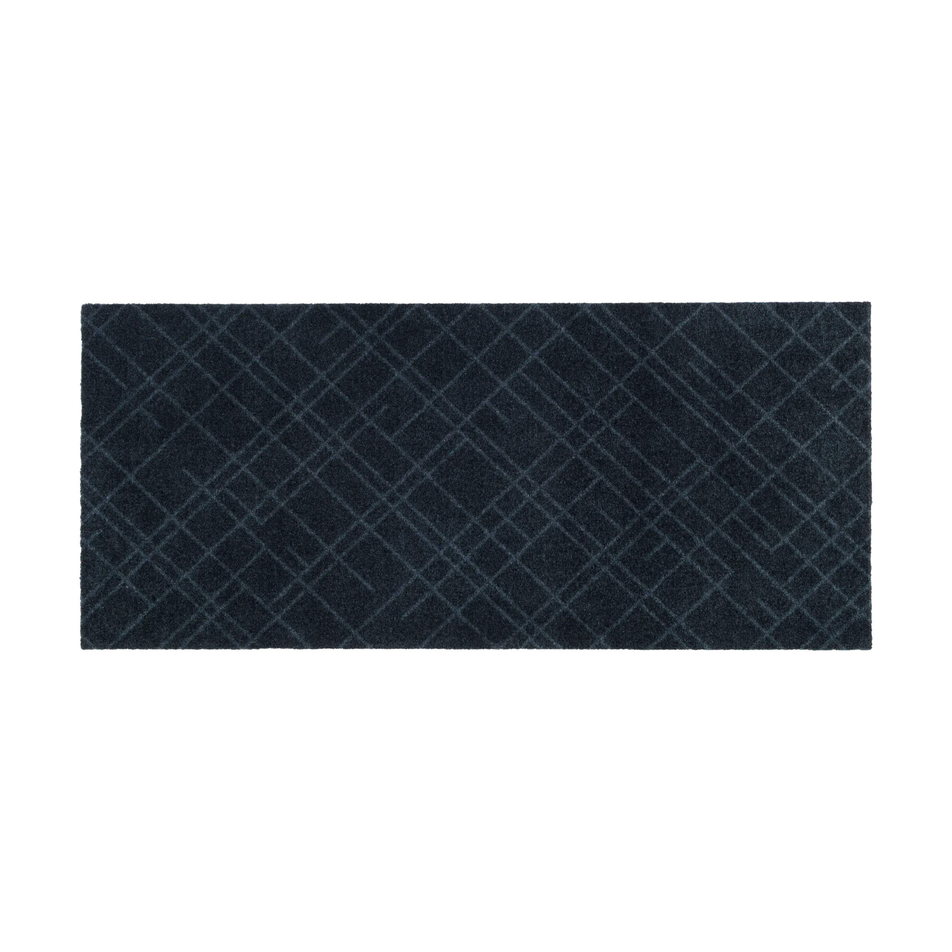 Tica Copenhagen Dørmåtter Lines Gulvmåtte i Mørkegrå, B67 x L150 cm, 1