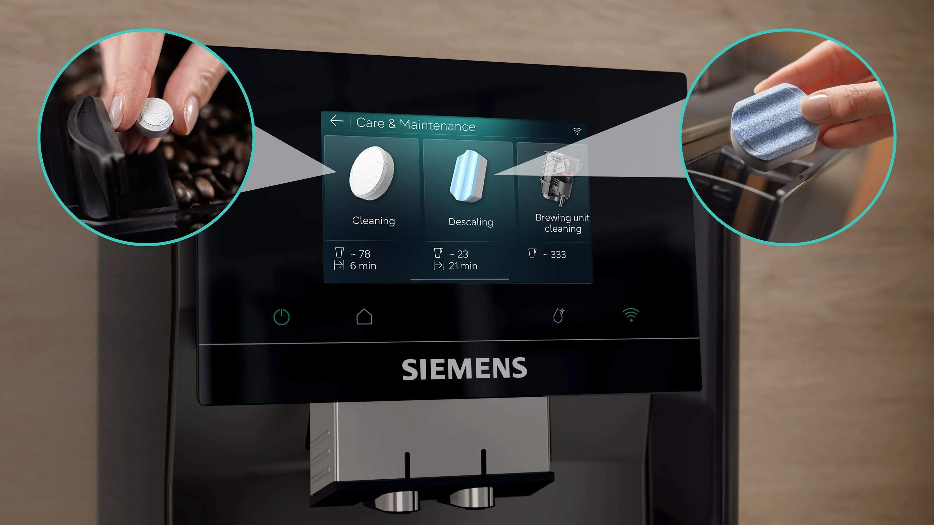 Siemens Espressomaskiner EQ700 iAroma Espressomaskine TP725E01 i Sølv, 2
