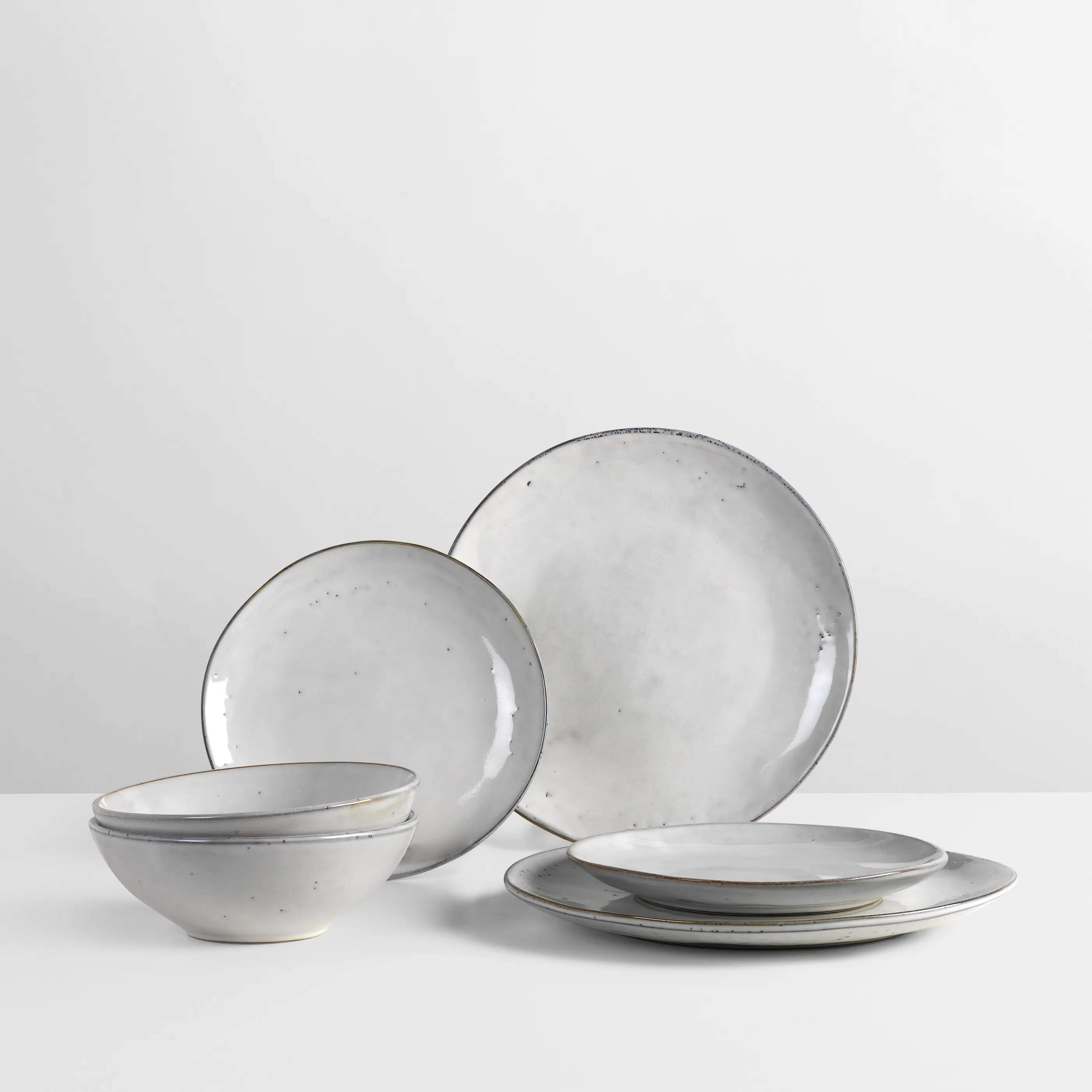 Broste Copenhagen Middagstallerkener Nordic Sand Middagssæt - 6 dele i 6 stk., 2