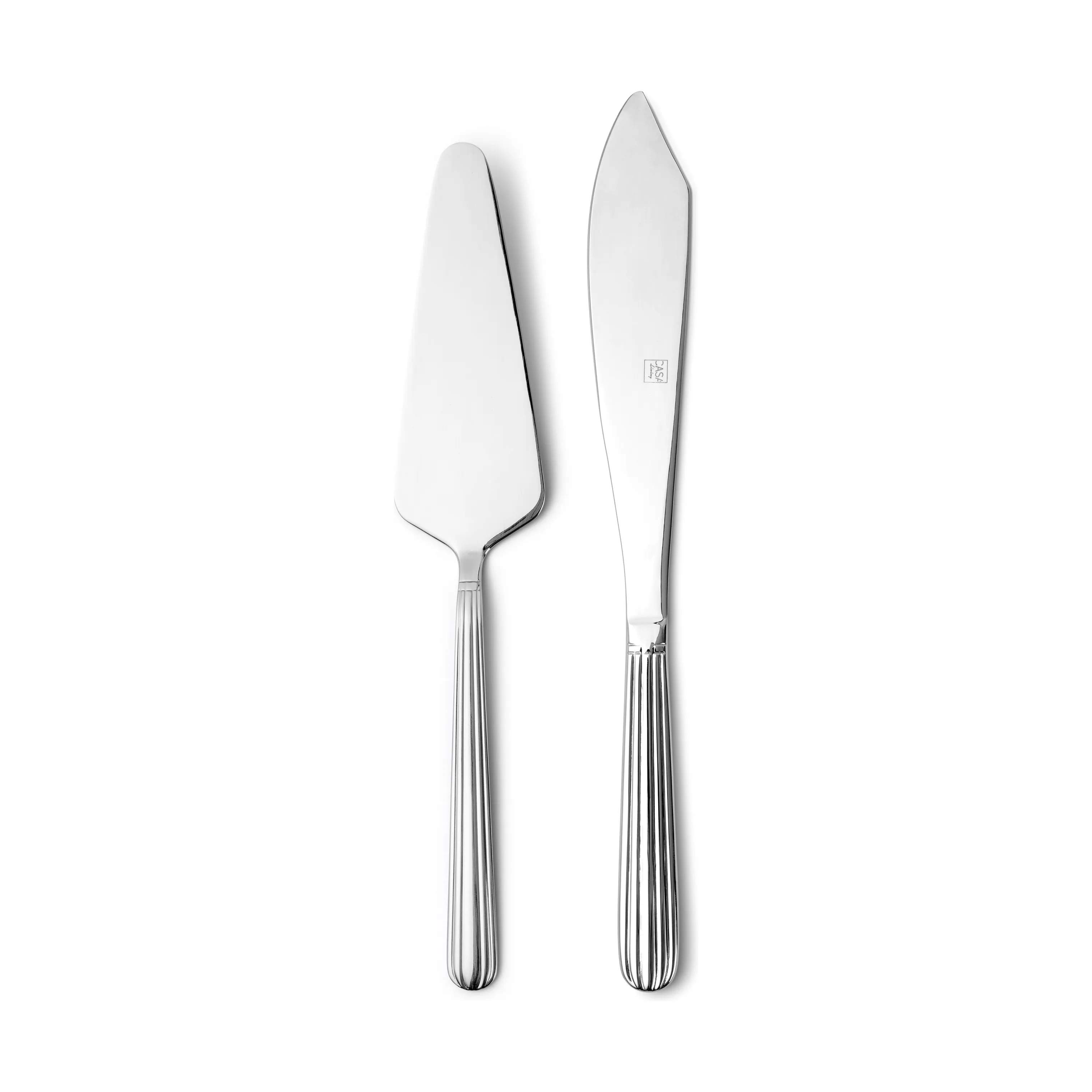 CASA Living Lagkageknive og -spader Daisy Kagesæt - 2 dele i Stål, 1