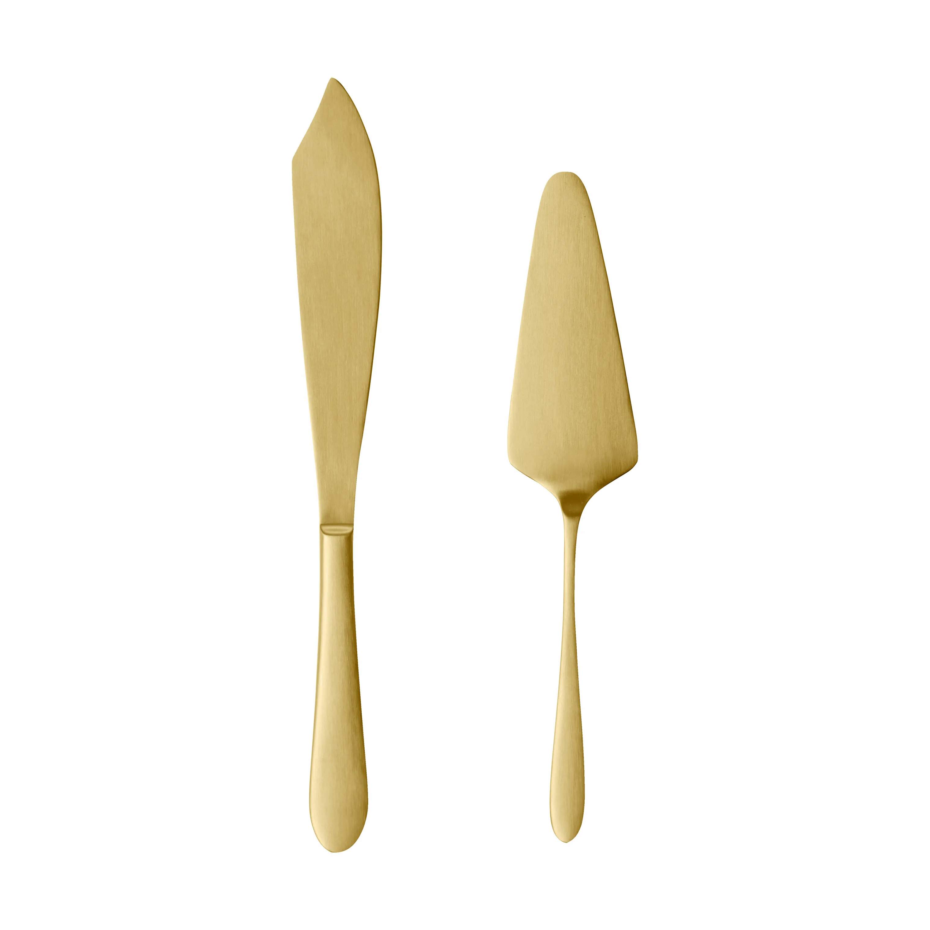erik bagger a/s Lagkageknive og -spader Encore Kageservering - 2 dele i Mat guld, 1