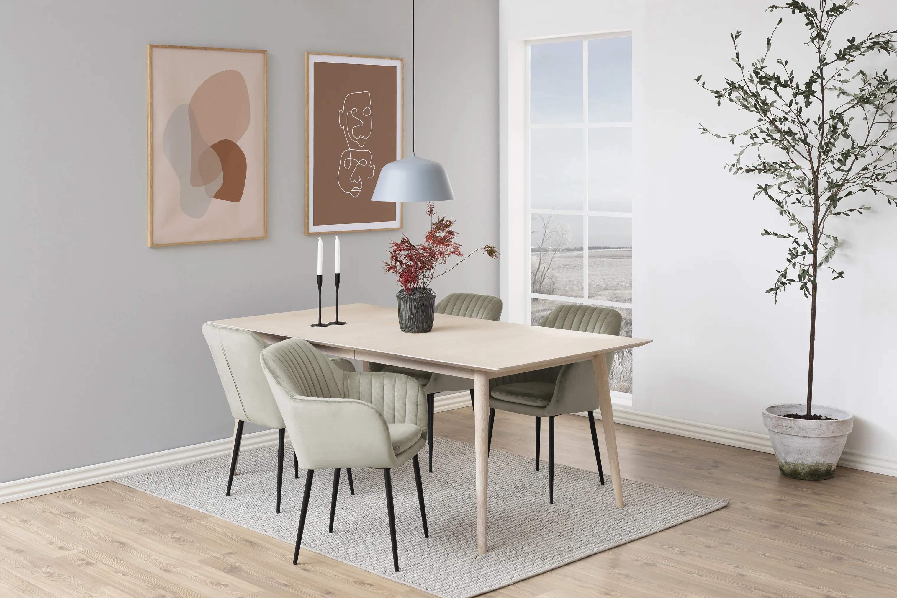 CASA Living Spisebordsstole Emilia Spisebordsstol i Sand/sort, 2