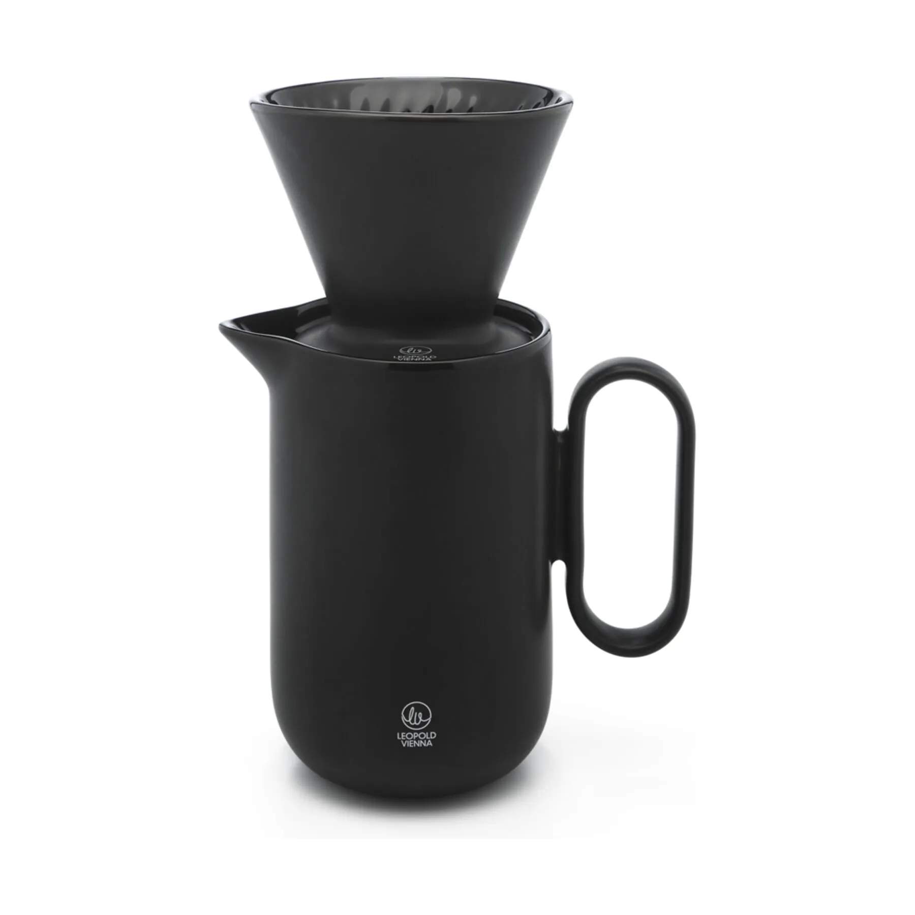 Palermo Pour Over Kaffesæt - 2 dele, sort, large