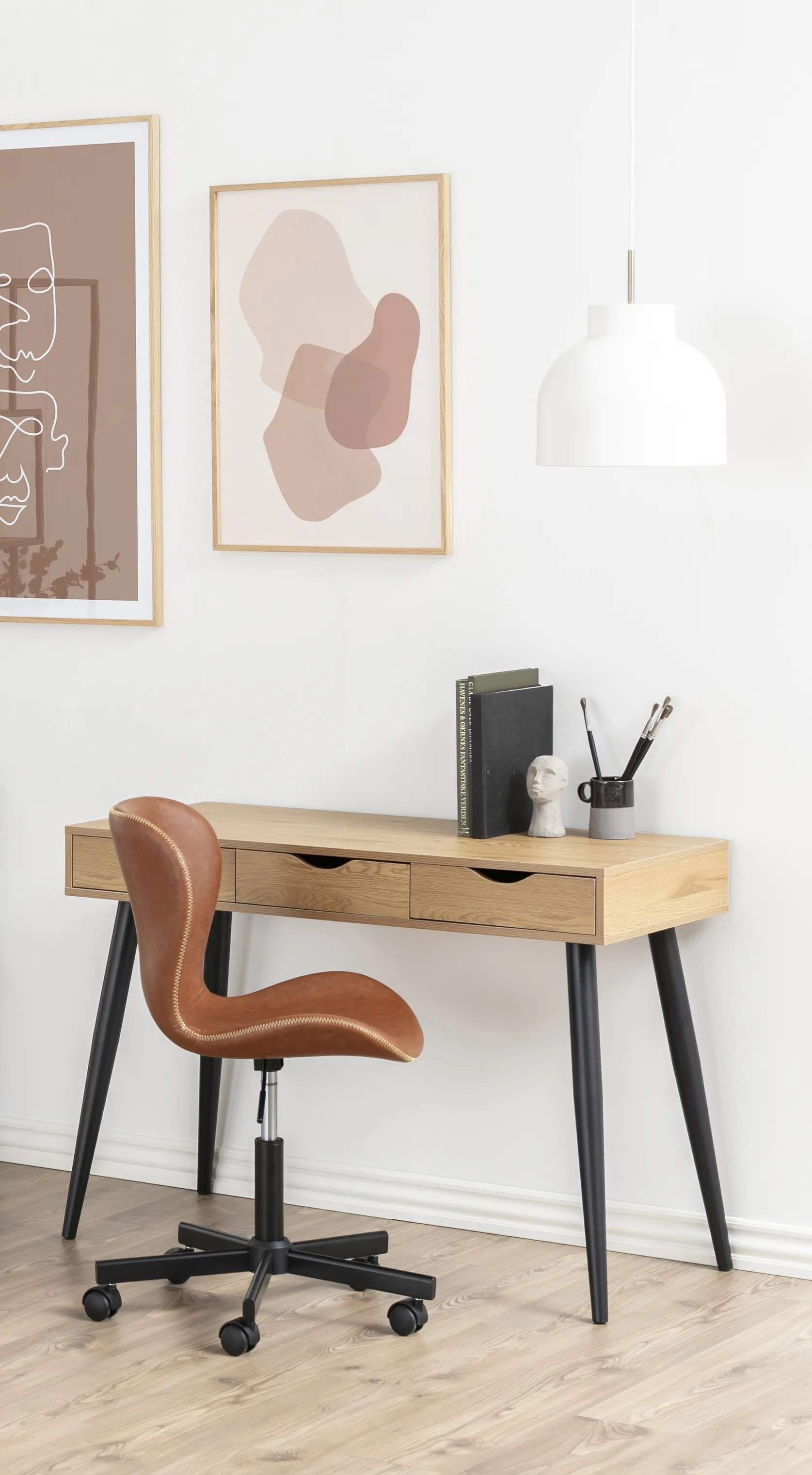CASA Living Skriveborde Neptun Skrivebord i Natur/sort, 2