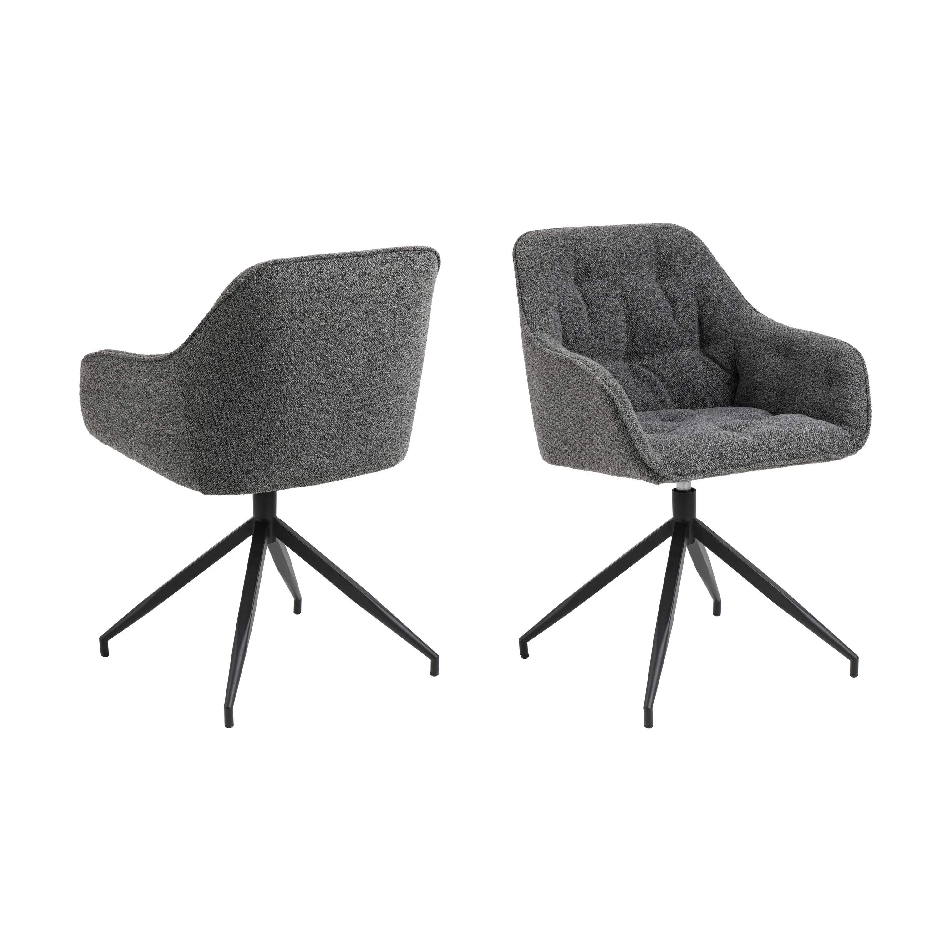 CASA Living Spisebordsstole Brooke Spisebordsstol i Antracit, 4