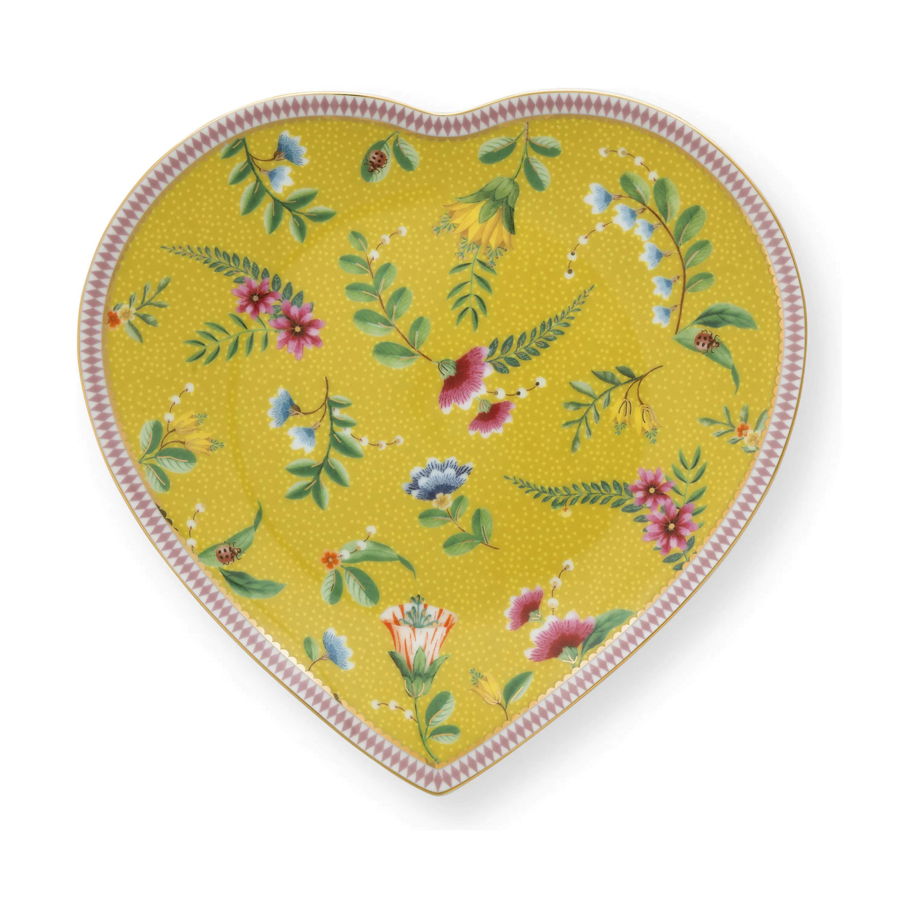 PIP Studio Frokosttallerkener La Majorelle hjerteformet Tallerken - 2 stk. i Yellow, 3