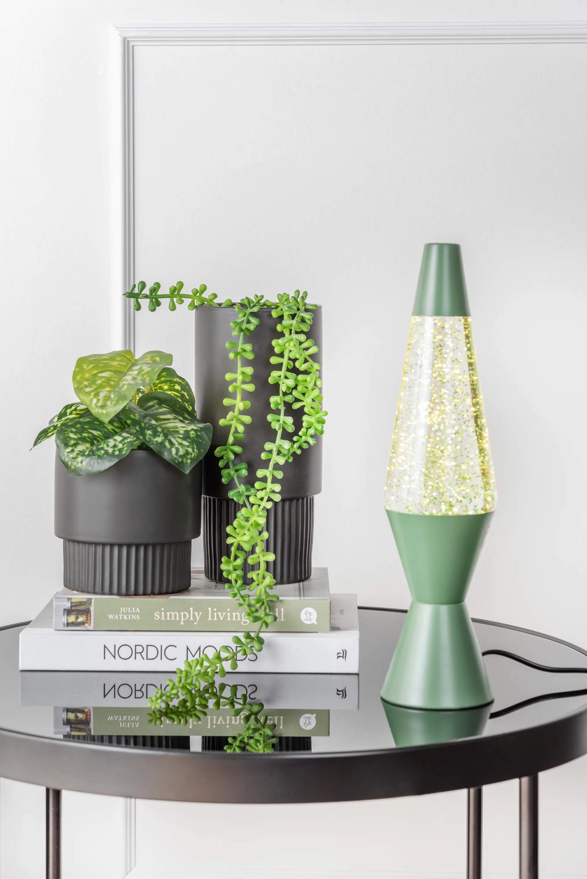 Leitmotiv Bordlamper Glitter Bordlampe i Grøn/grøn glimmer, 2