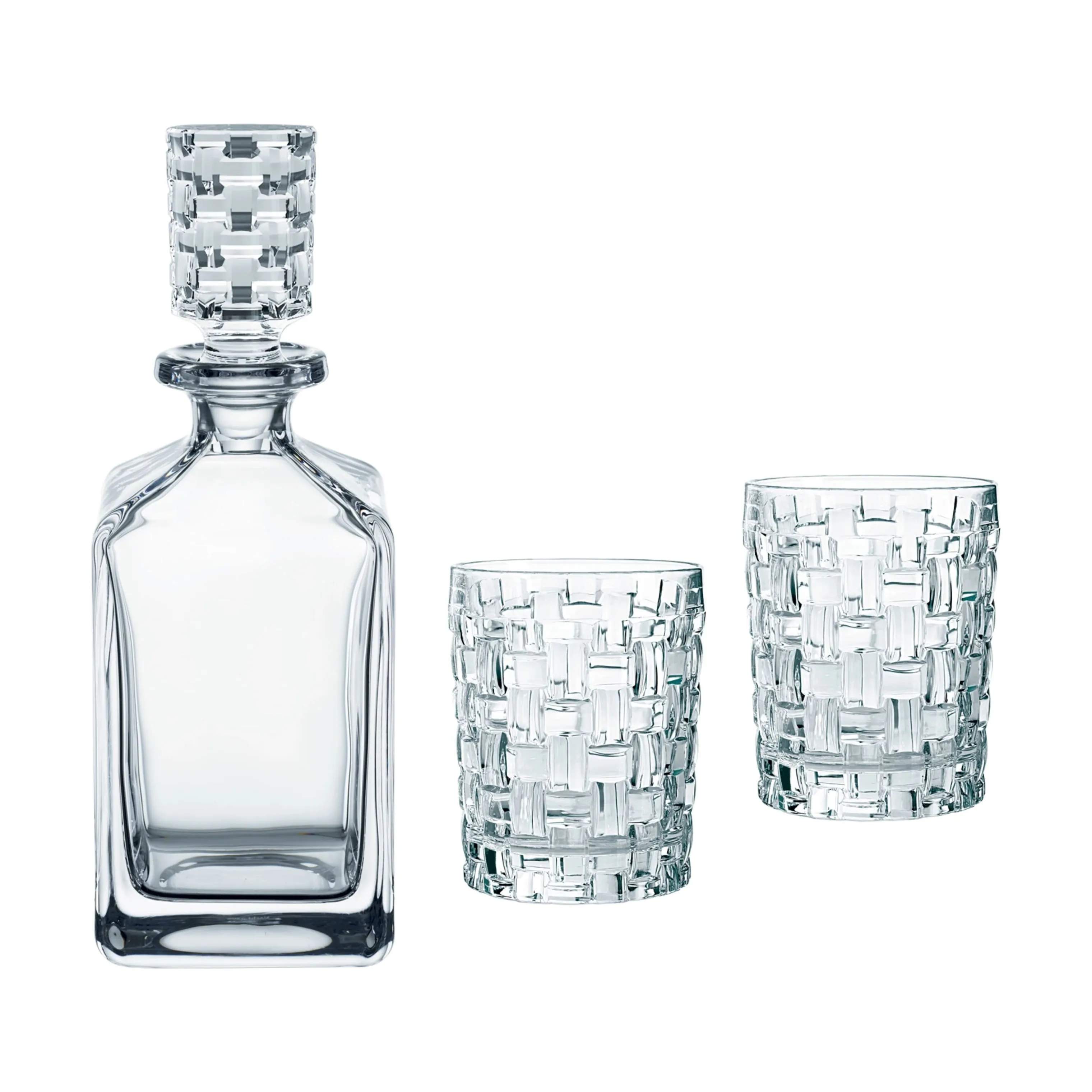 Nachtmann Lowball glas Bossa Nova Whiskysæt - 3 dele i Klar, 1