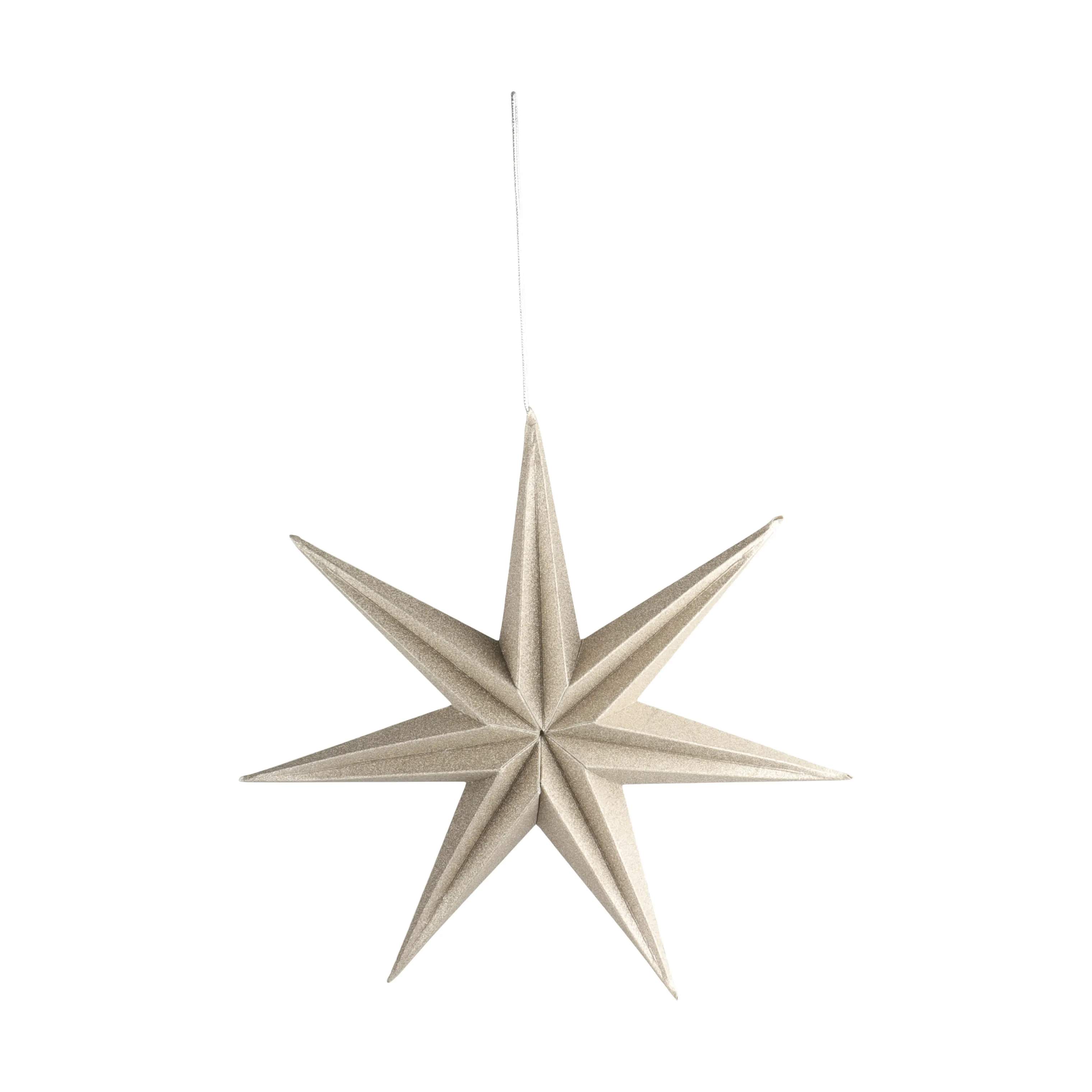 Casa Christmas Juleophæng Papirstjerne i Guldglimmer, 20 cm, 1