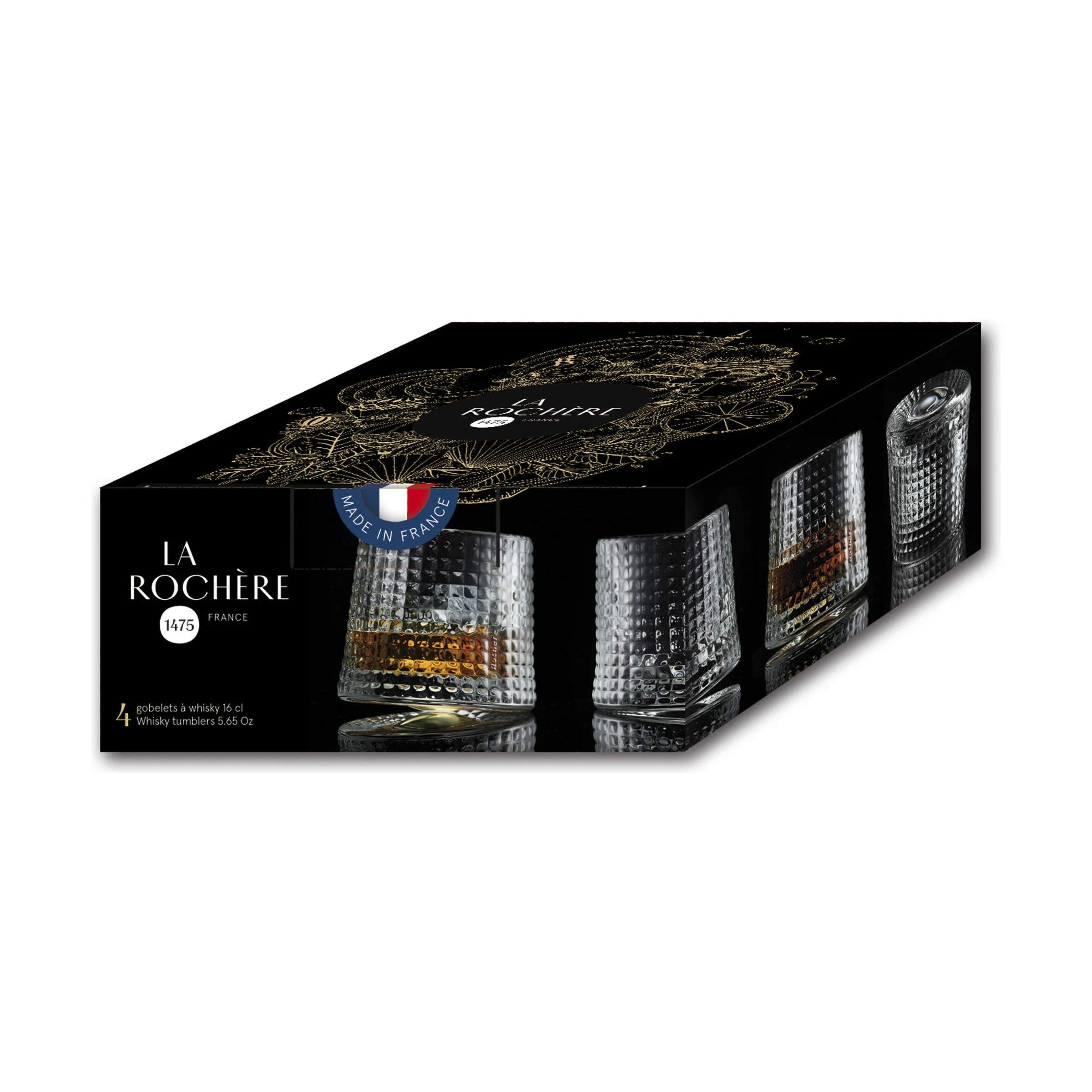 La Rochère Lowball glas Blossom Whiskeyglas - 4 stk. i Klar, 4