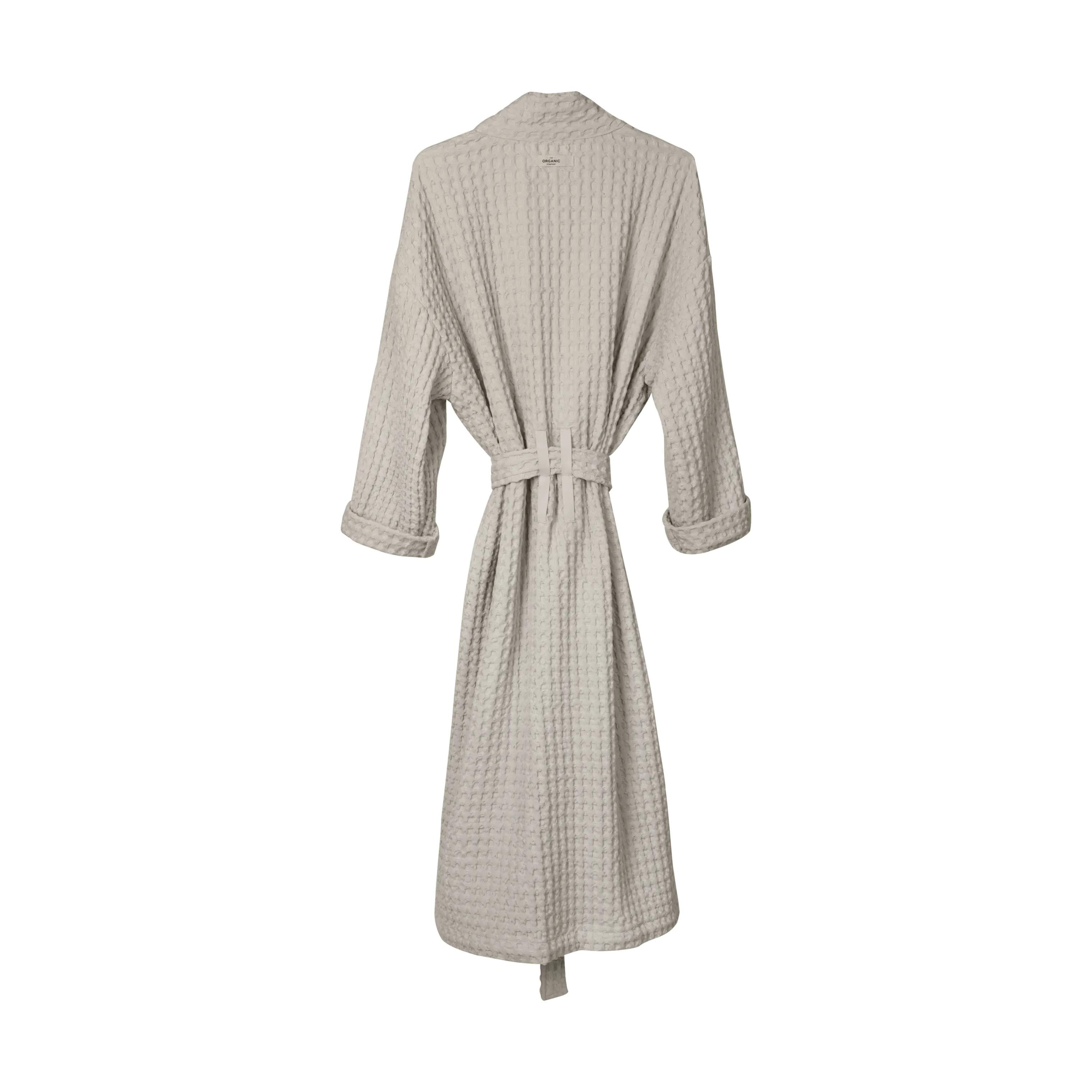 The Organic Company Morgenkåber Big Waffle Vaffel Badekåbe i Beige, S/M, 4