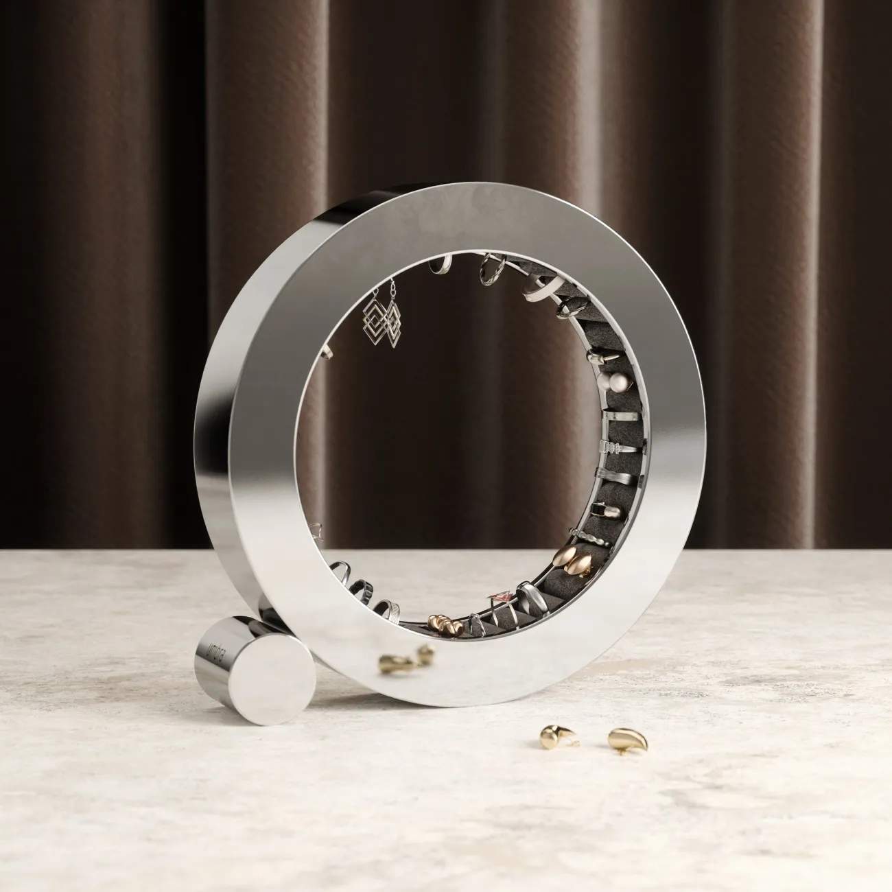Umbra Småopbevaring Ferris Smykkehjul i chrome, 5