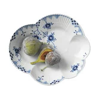 Royal Copenhagen Serveringsfade Blå Elements Fad i Koboltblå/hvid, 19 cm, 7