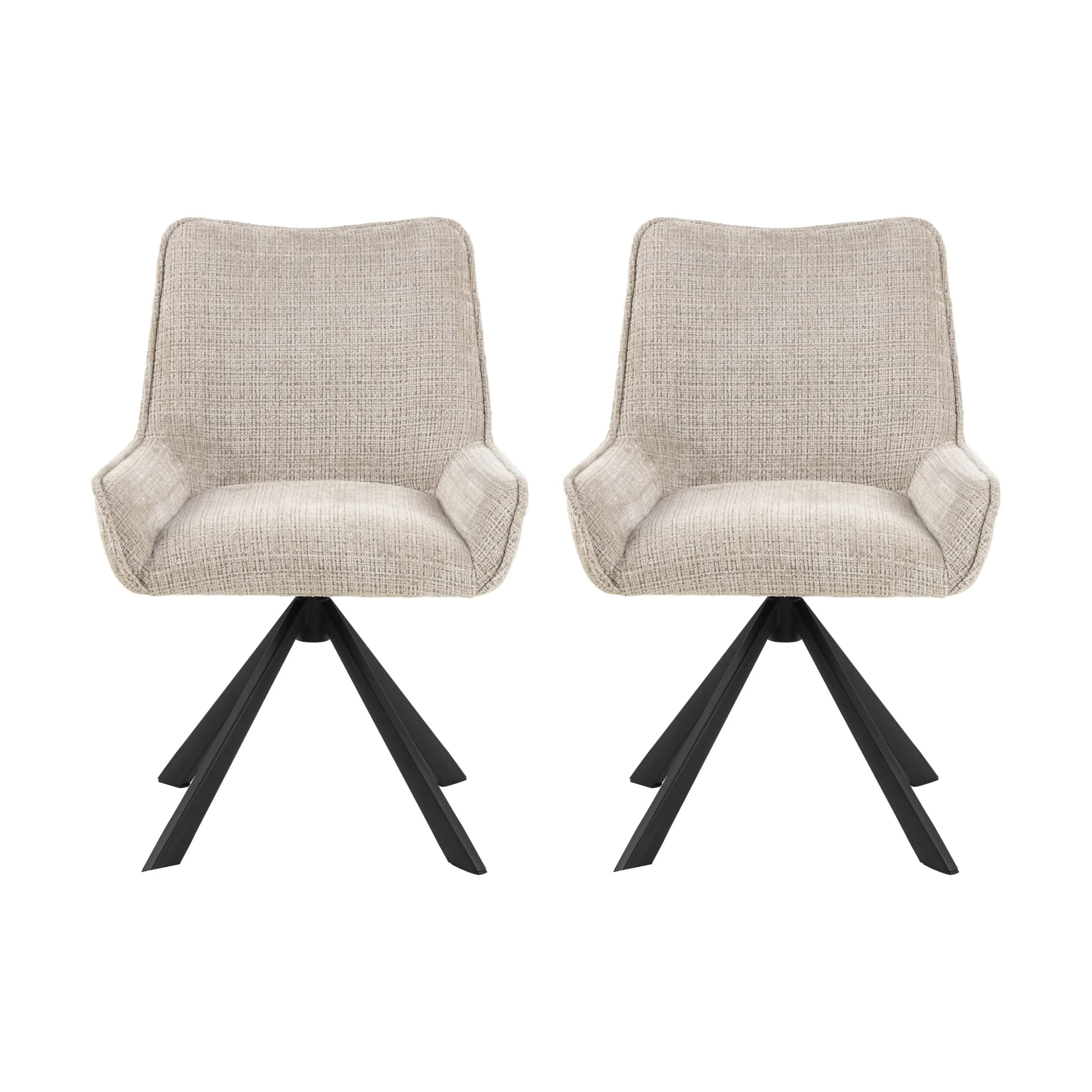 Eddie Spisebordsstol - 2 stk, beige, large
