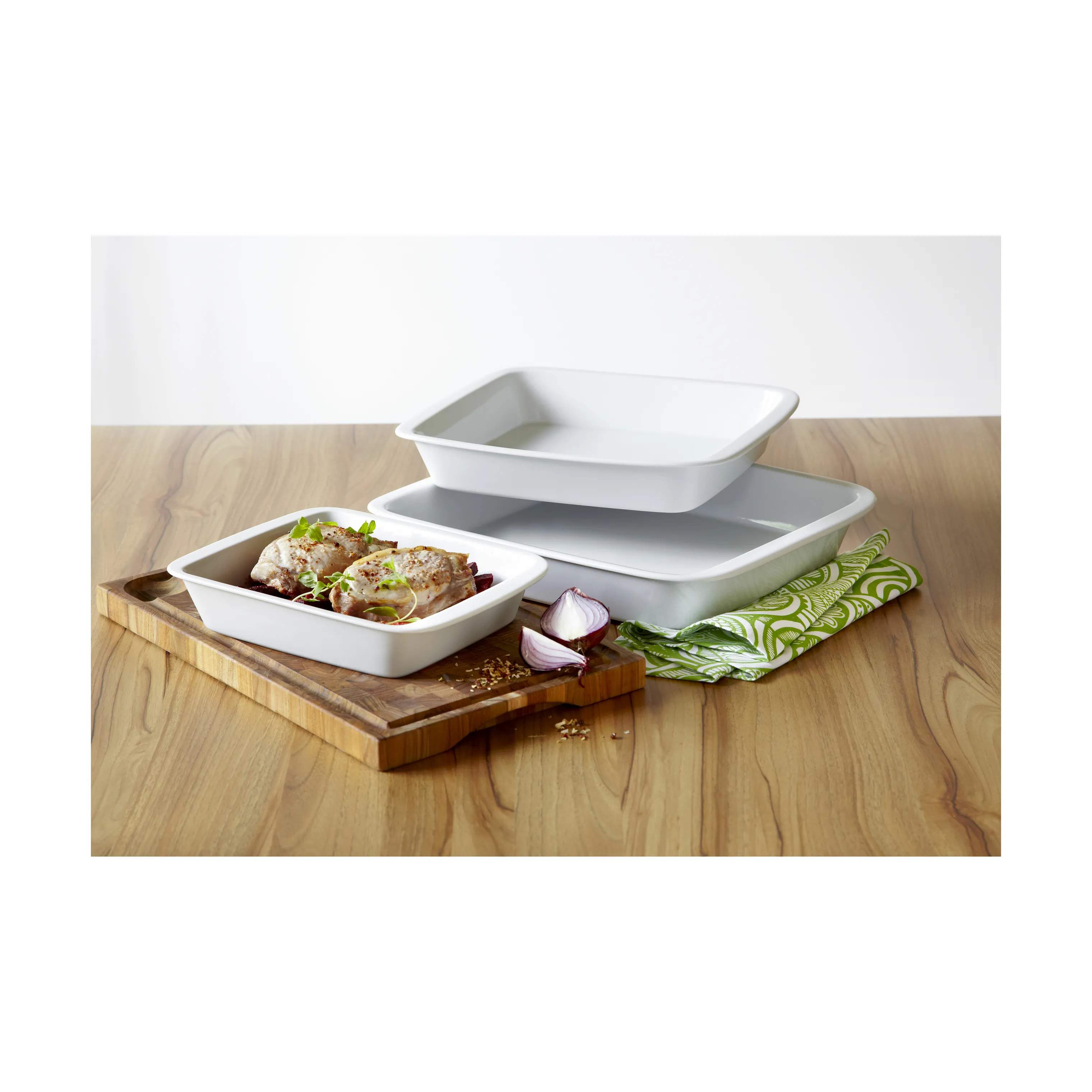CASA Living Ovnfaste fade Ovnfast Fad i Hvid, 26 cm, 2