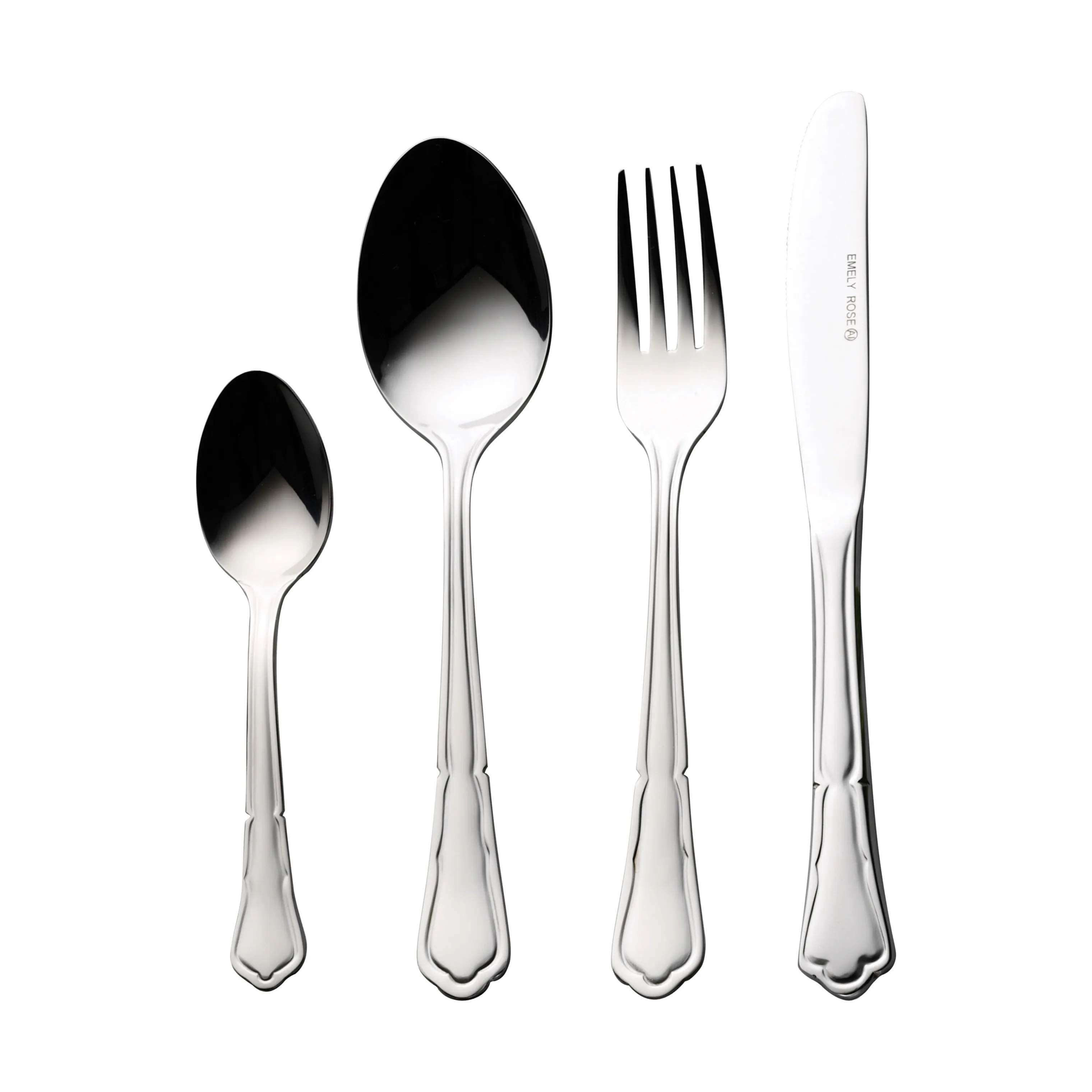 Aida Bestiksæt Emely Rose Bestiksæt - 24 dele i Sølvfarvet, 1