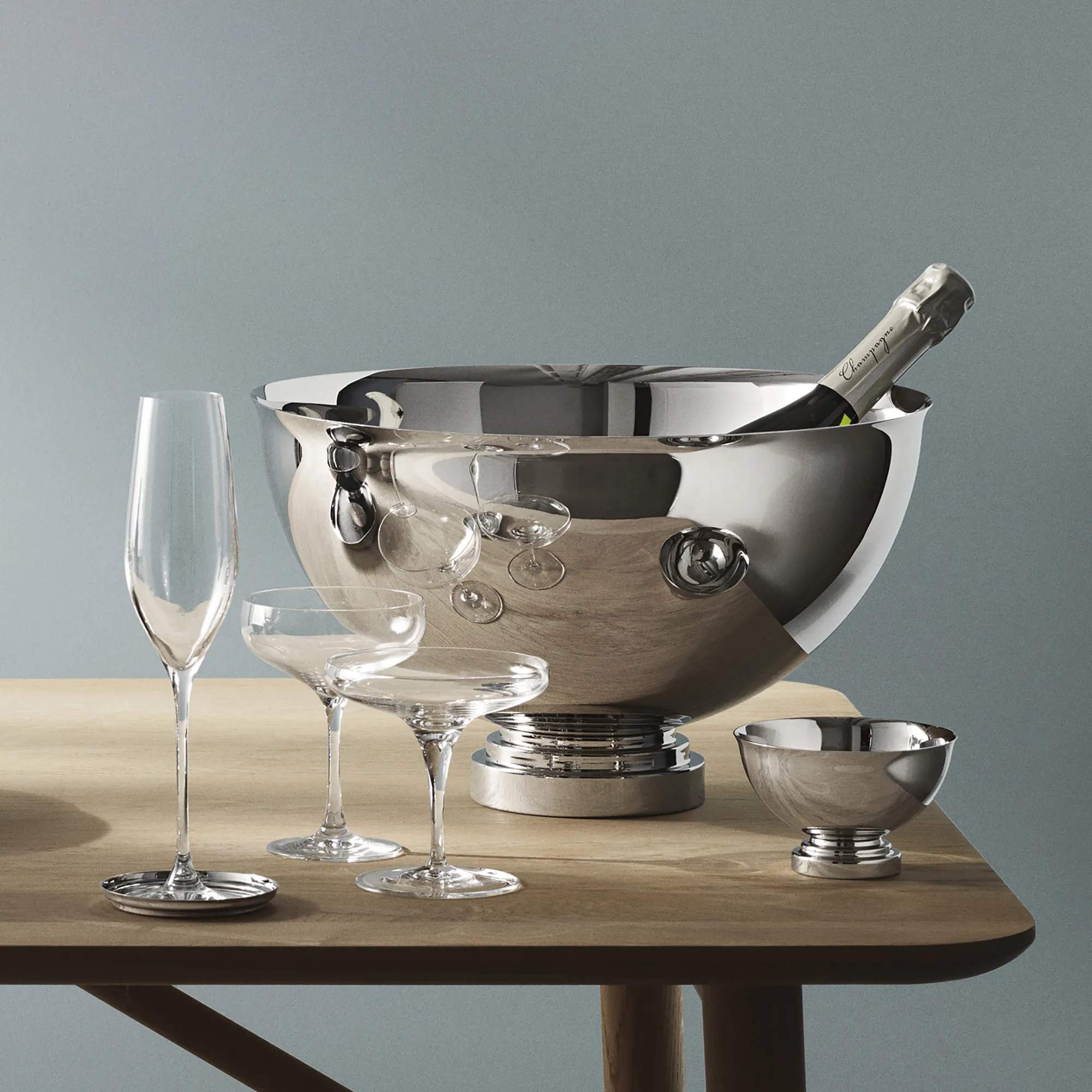 Georg Jensen Champagnekølere Manhattan Champagnekøler i Sølvfarvet, 3