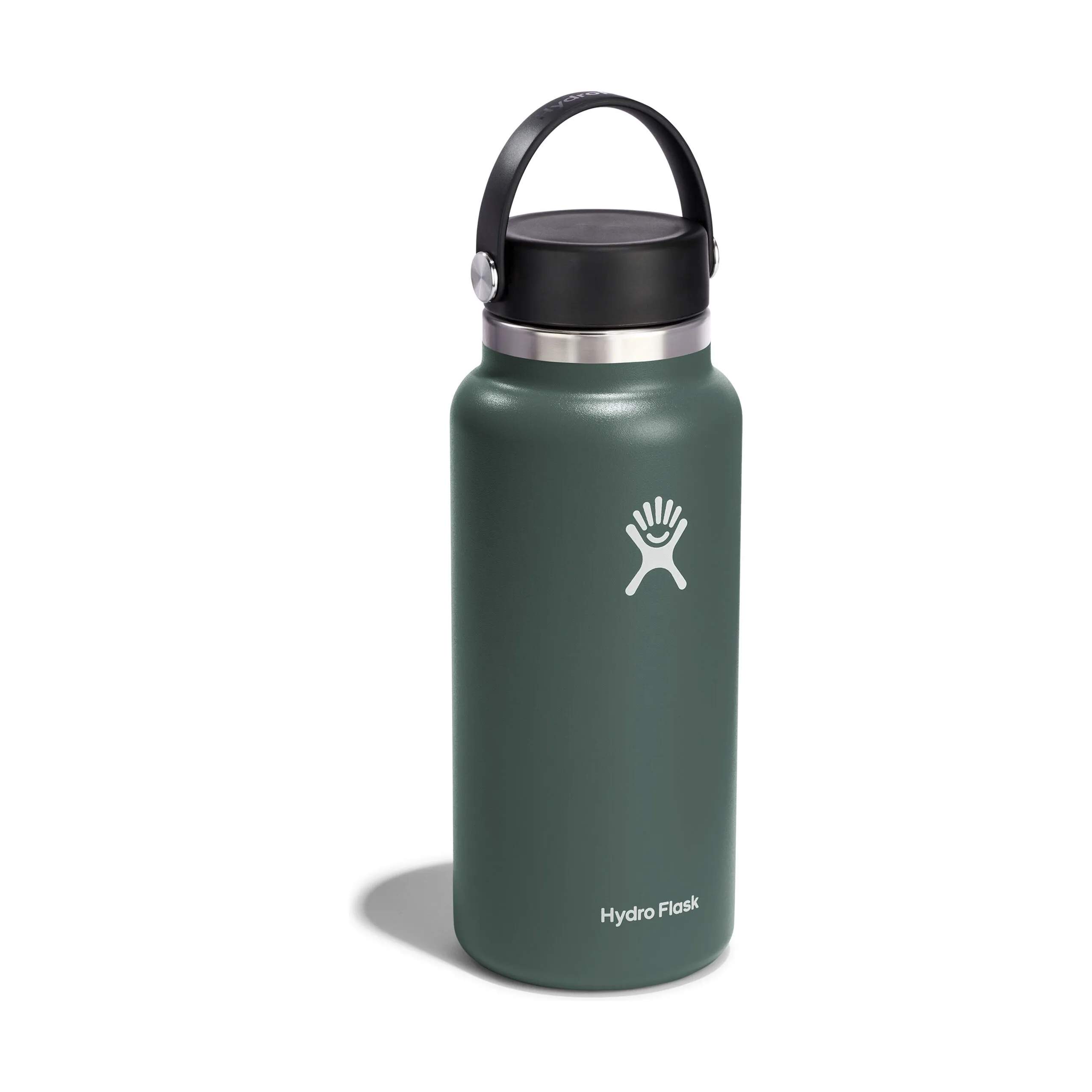 Hydro Flask To go kopper Wide Mouth Flex Termodrikkedunk i Grøn/stål/hvid, 3
