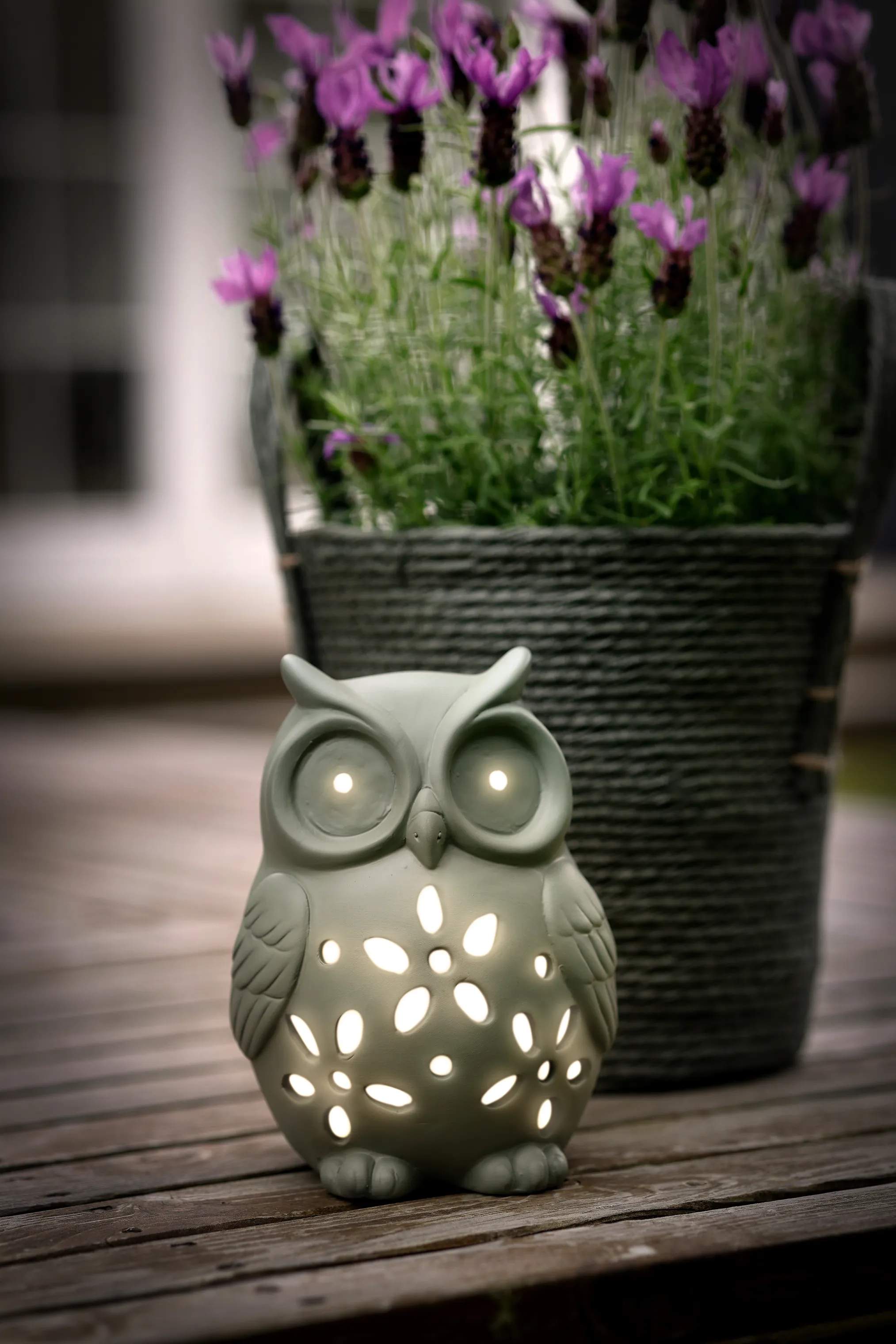 CASA Living Lanterner LED Solcellelampe - Ugle i Grøn, 3