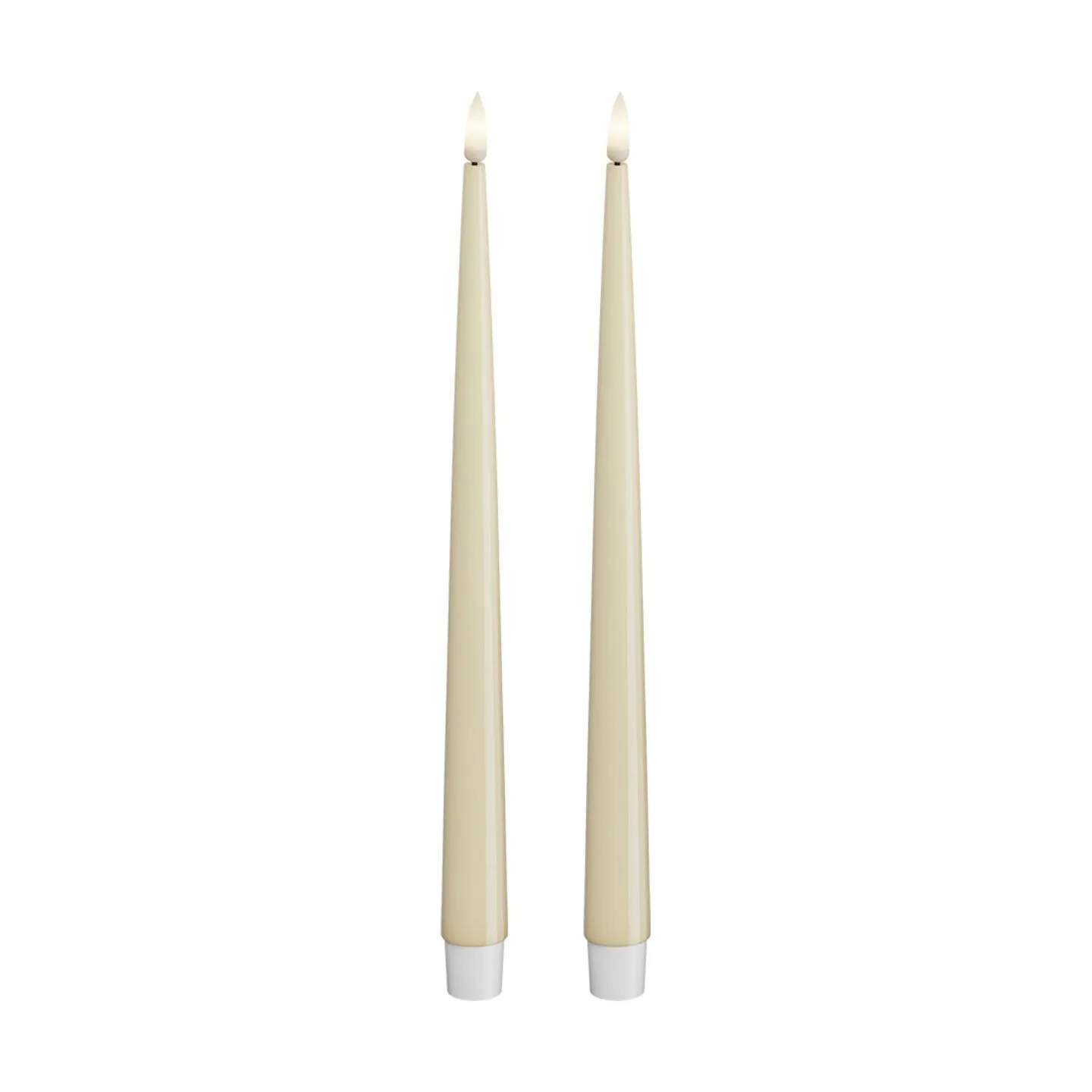 Real Flame LED Kertelys - 2 stk., cream, large