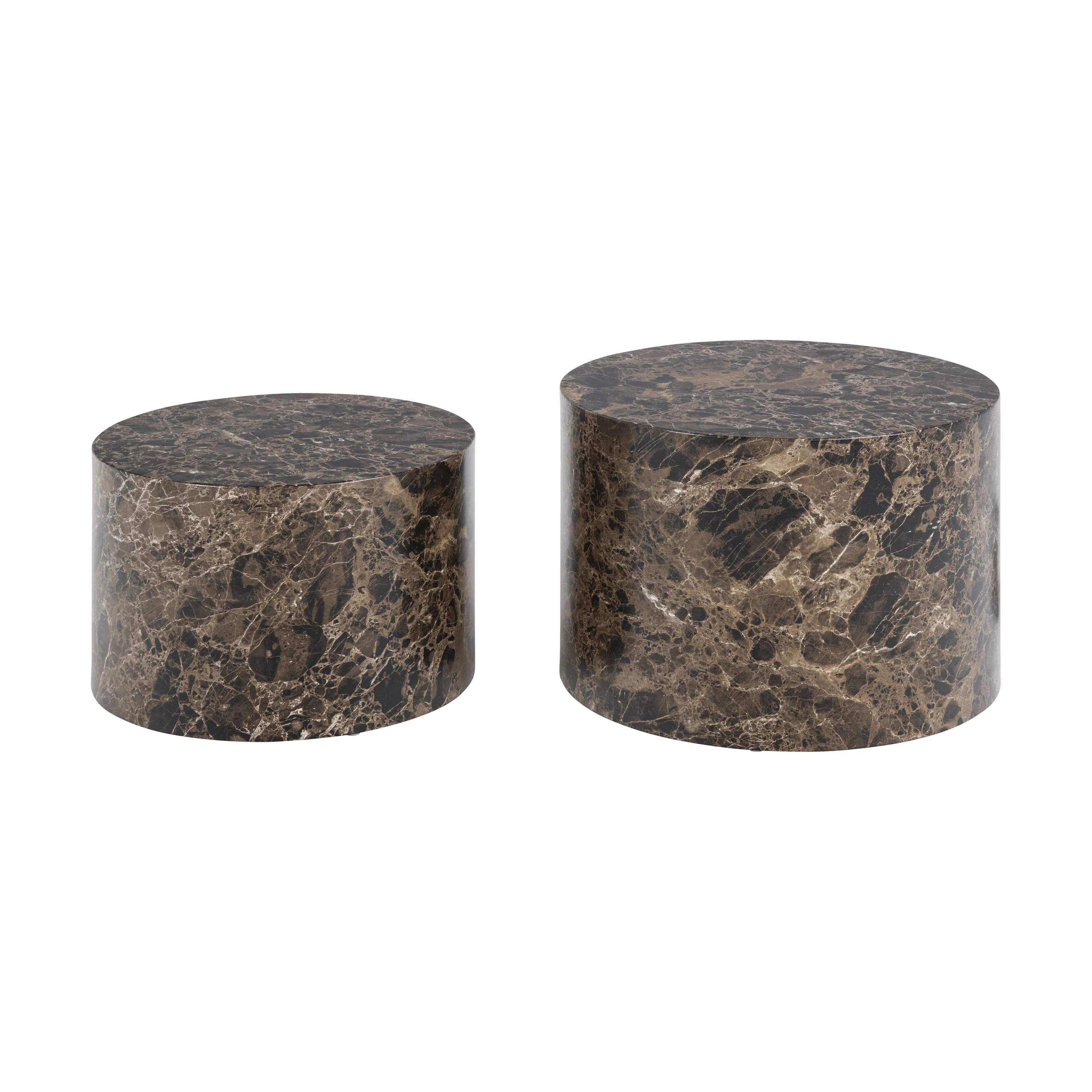 Dice Sofabordssæt - 2 stk, brun, large