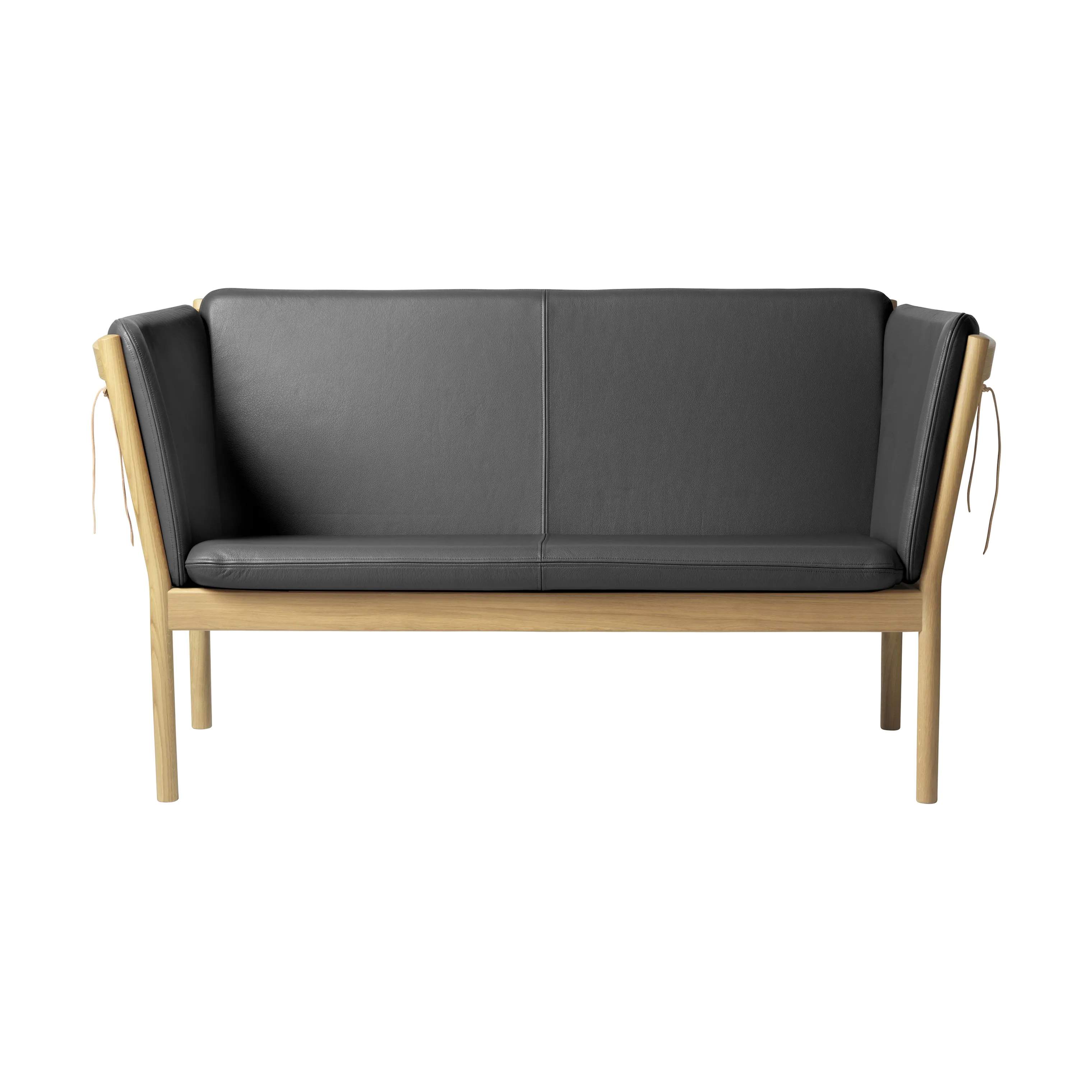 J148 Sofa, sort læder, large