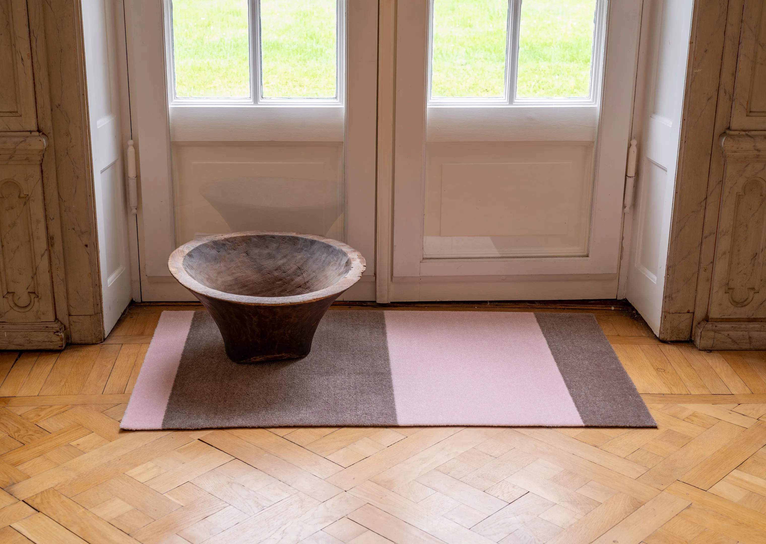 Tica Copenhagen Gulvtæpper Stripes Horisontal Gulvtæppe i Sand/rosa, B67 x L120 cm, 4