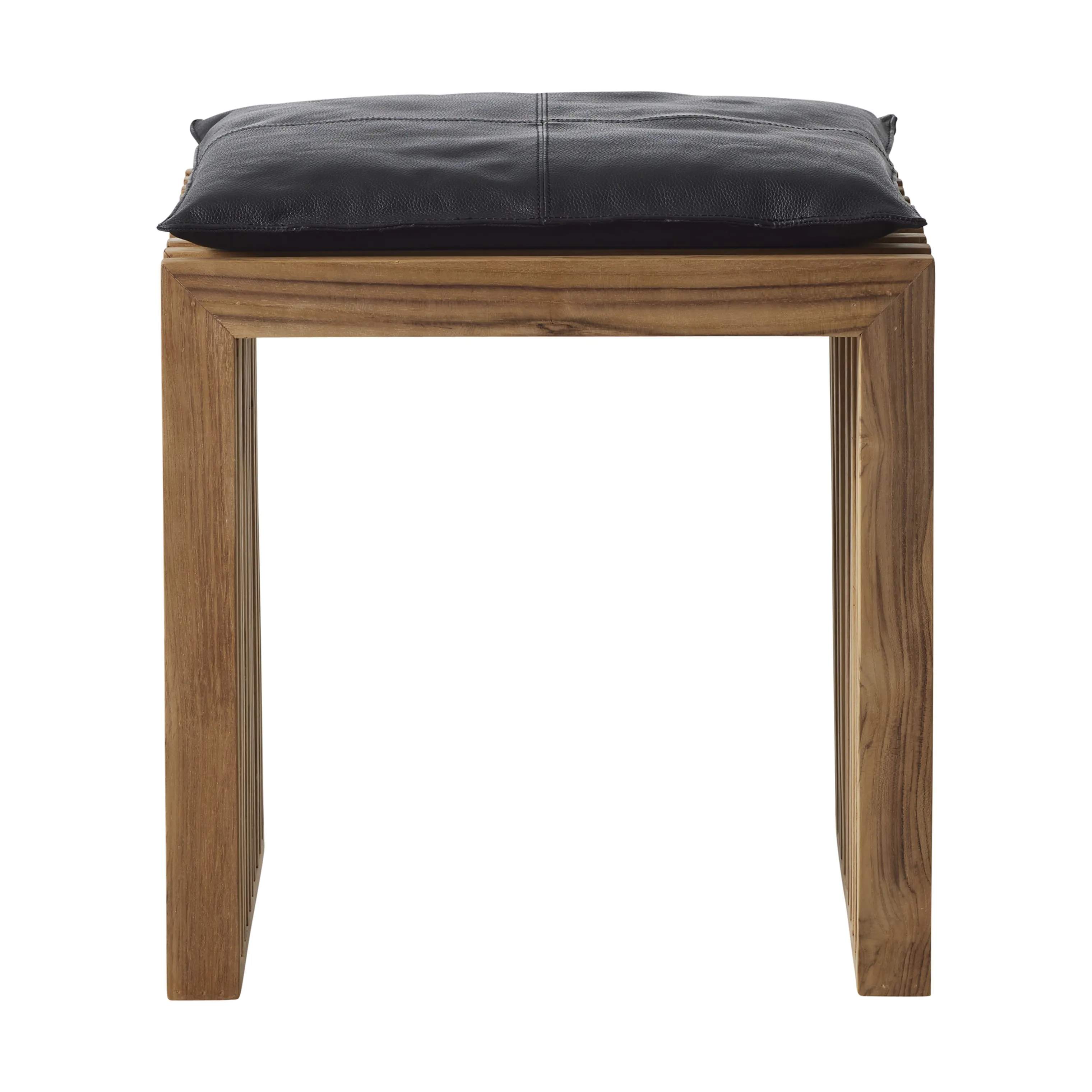 cinas Skamler Rib Skammel inkl. sort hynde i Teak/sort, 4