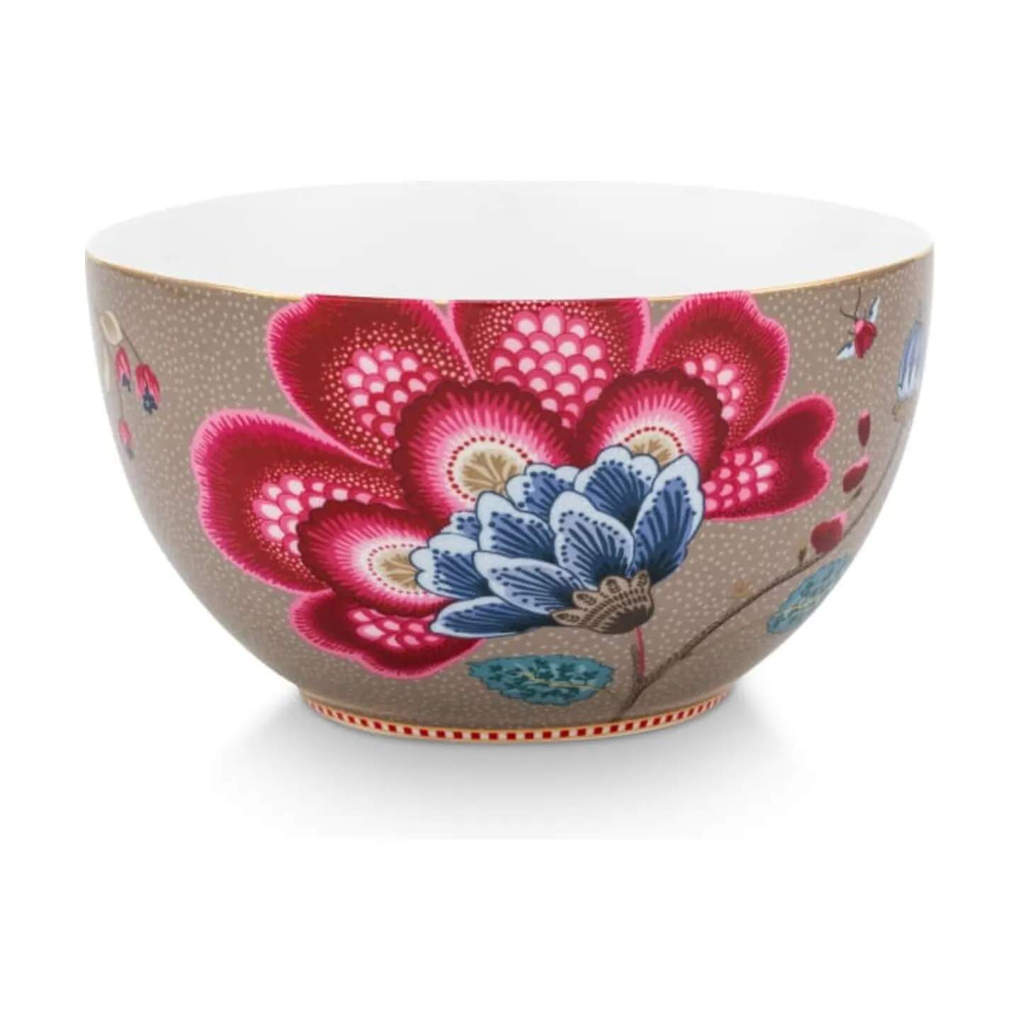 PIP Studio Serveringsskåle Blooming Tales Skål i Khaki, 18 cm, 3