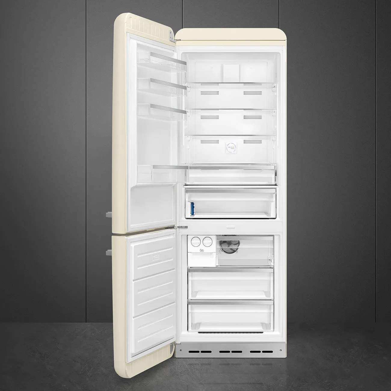 Smeg Køleskabe 50's Style Kølefryseskab i Creme, 2