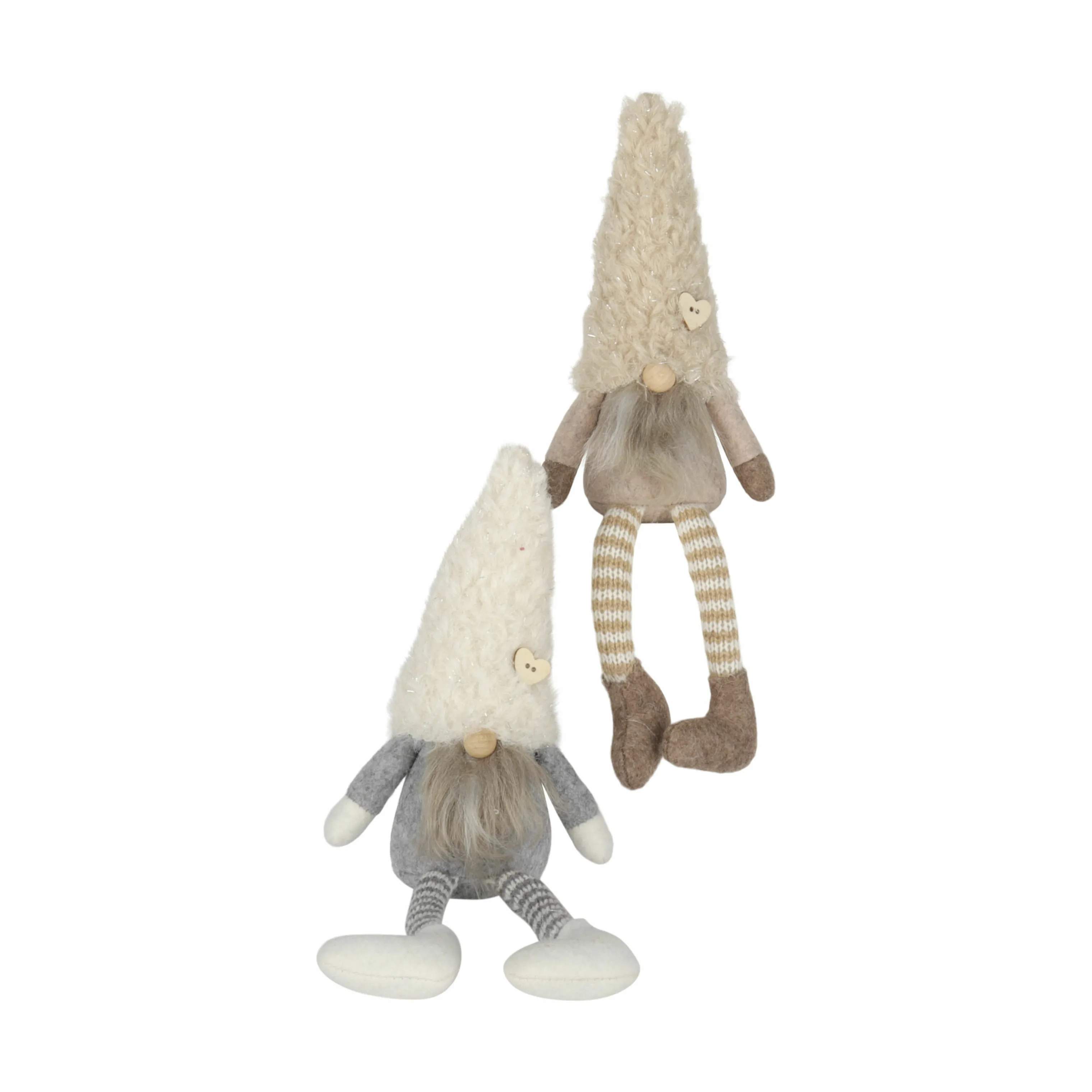 Nisse, beige + hvid, large