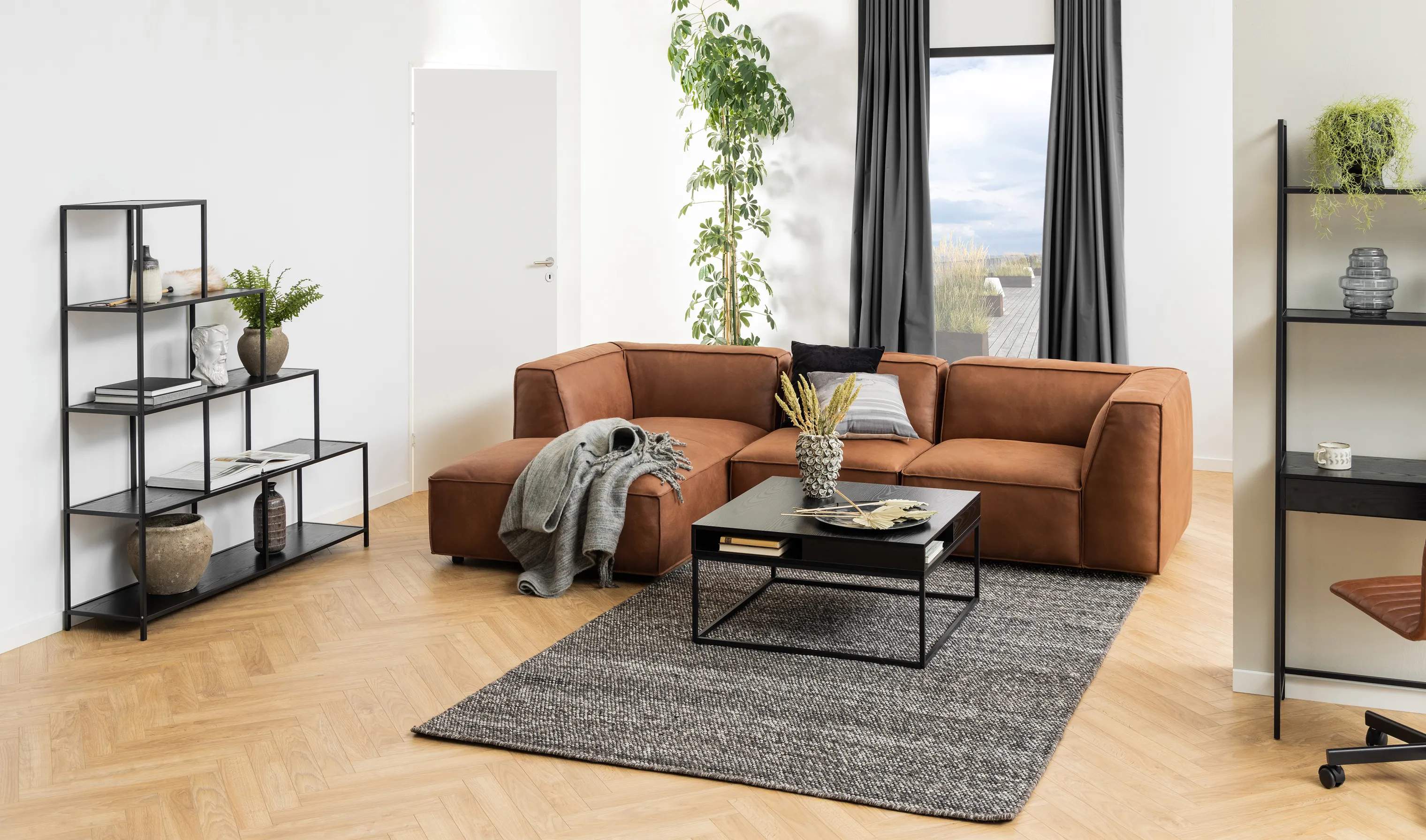 CASA Living Reoler og tilbehør Seaford Reol i sort, 2