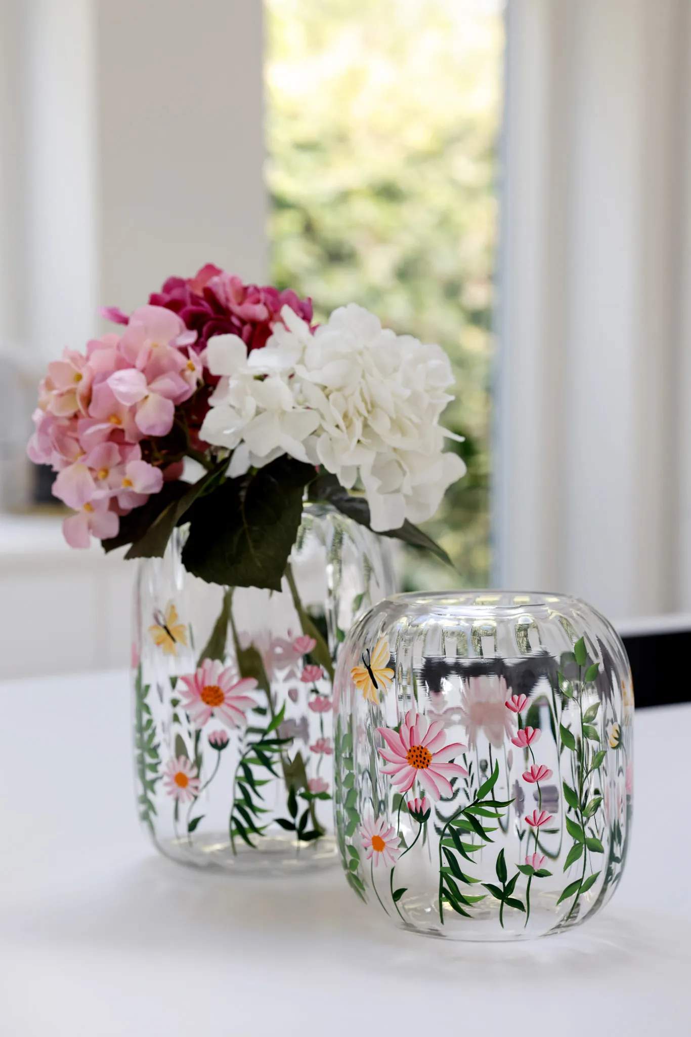 CASA Living Kunstige blomster Kunstig Blomst - Hortensiagren i hvid, 35 cm, 2