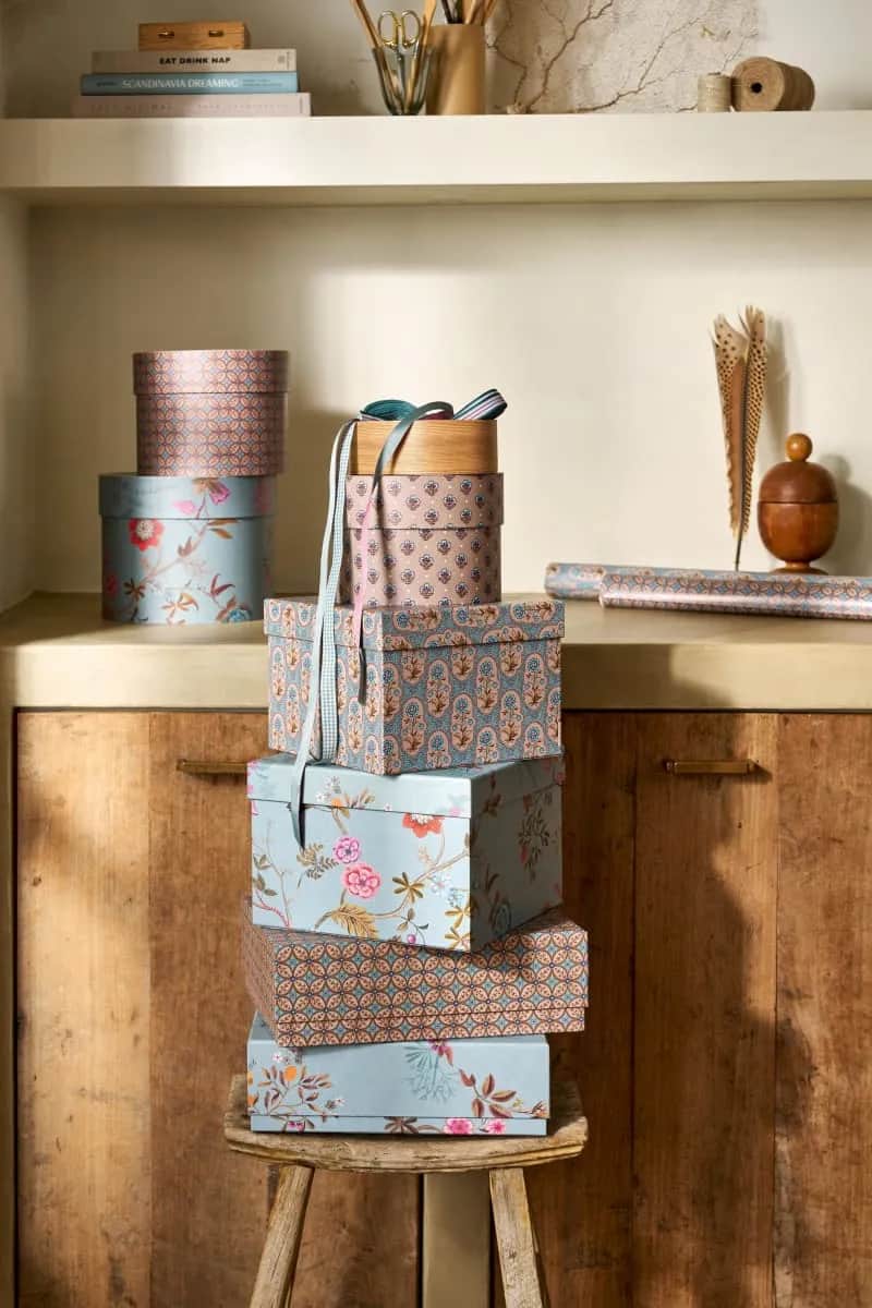PIP Studio Opbevaringsbokse Blooming Tales Opbevaringskasse - 3 stk. i Blue, 3