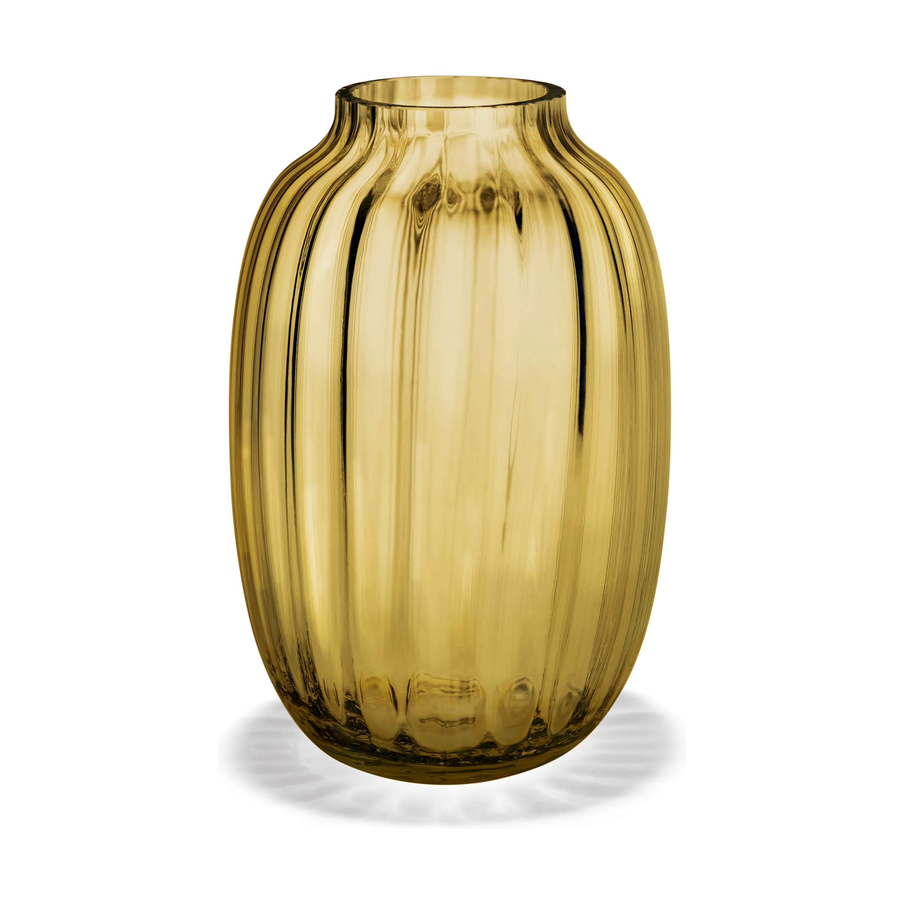 Holmegaard Vaser Primula Oval Vase i Amber, 25,5 cm, 1