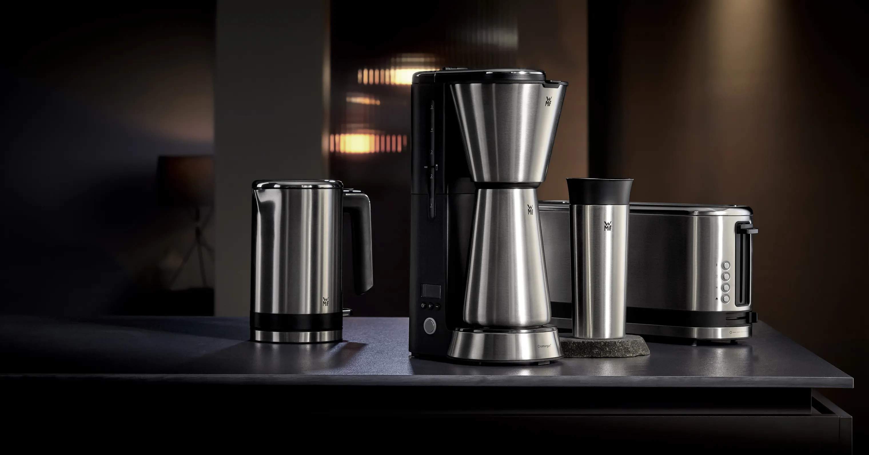 WMF Kaffemaskiner KitchenMinis Thermo+2Go Kaffemaskine i Sølvfarvet, 3