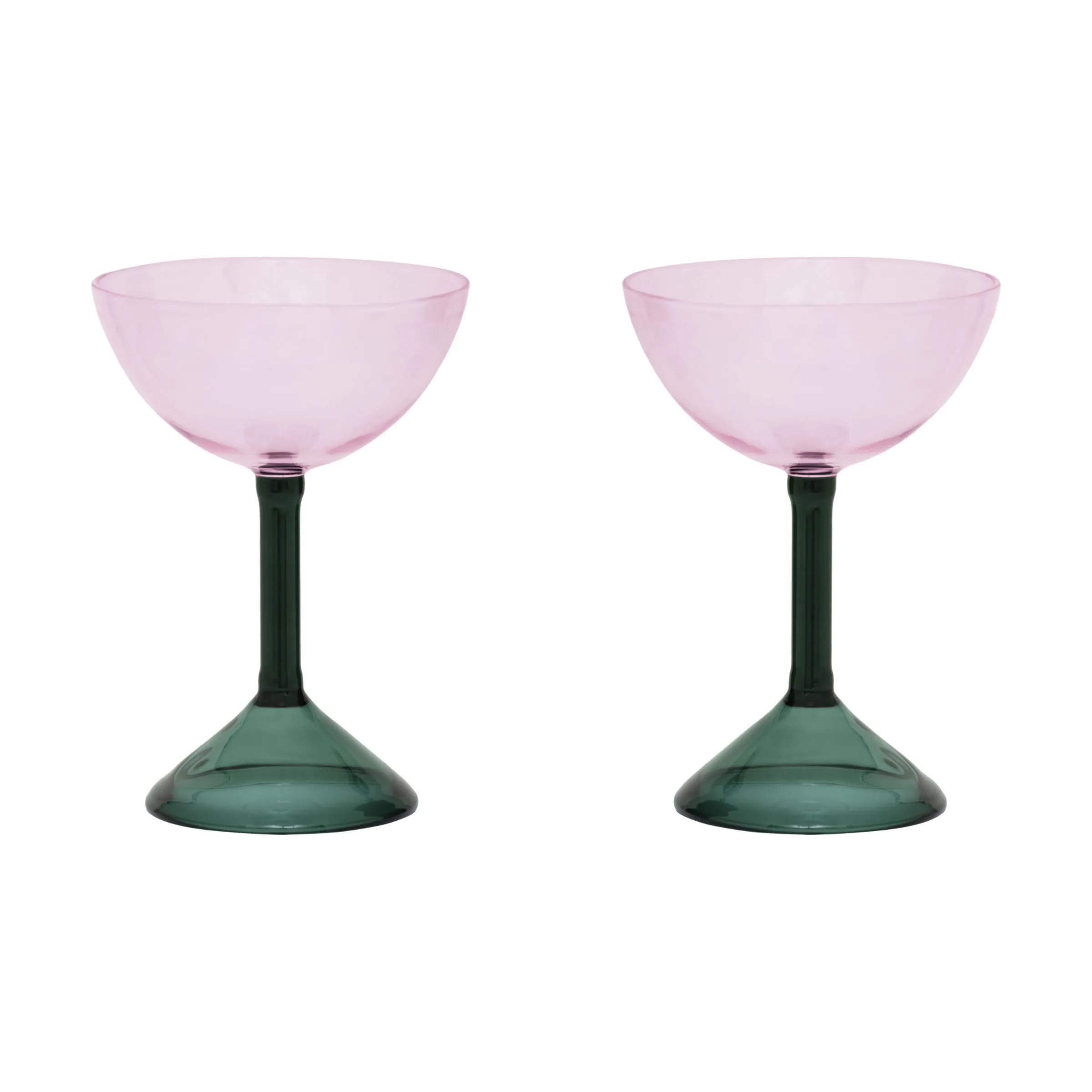 Coupe Cocktailglas - 2 stk., rose pink, large