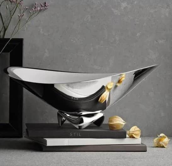 Georg Jensen Serveringsskåle Henning Koppel Wave Skål i Stål, 41 cm, 2