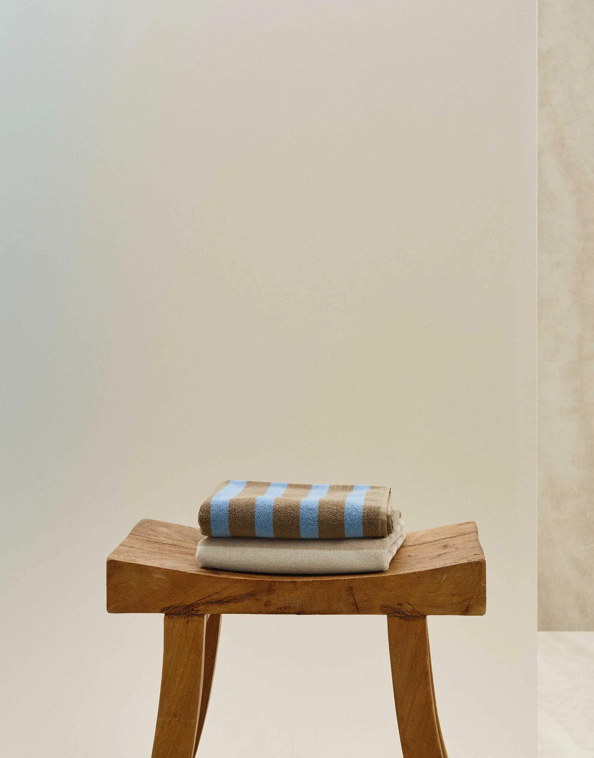 Marc O'Polo Håndklæder Heritage Håndklæde i Oatmeal/dark sand, B50 x L100 cm, 3