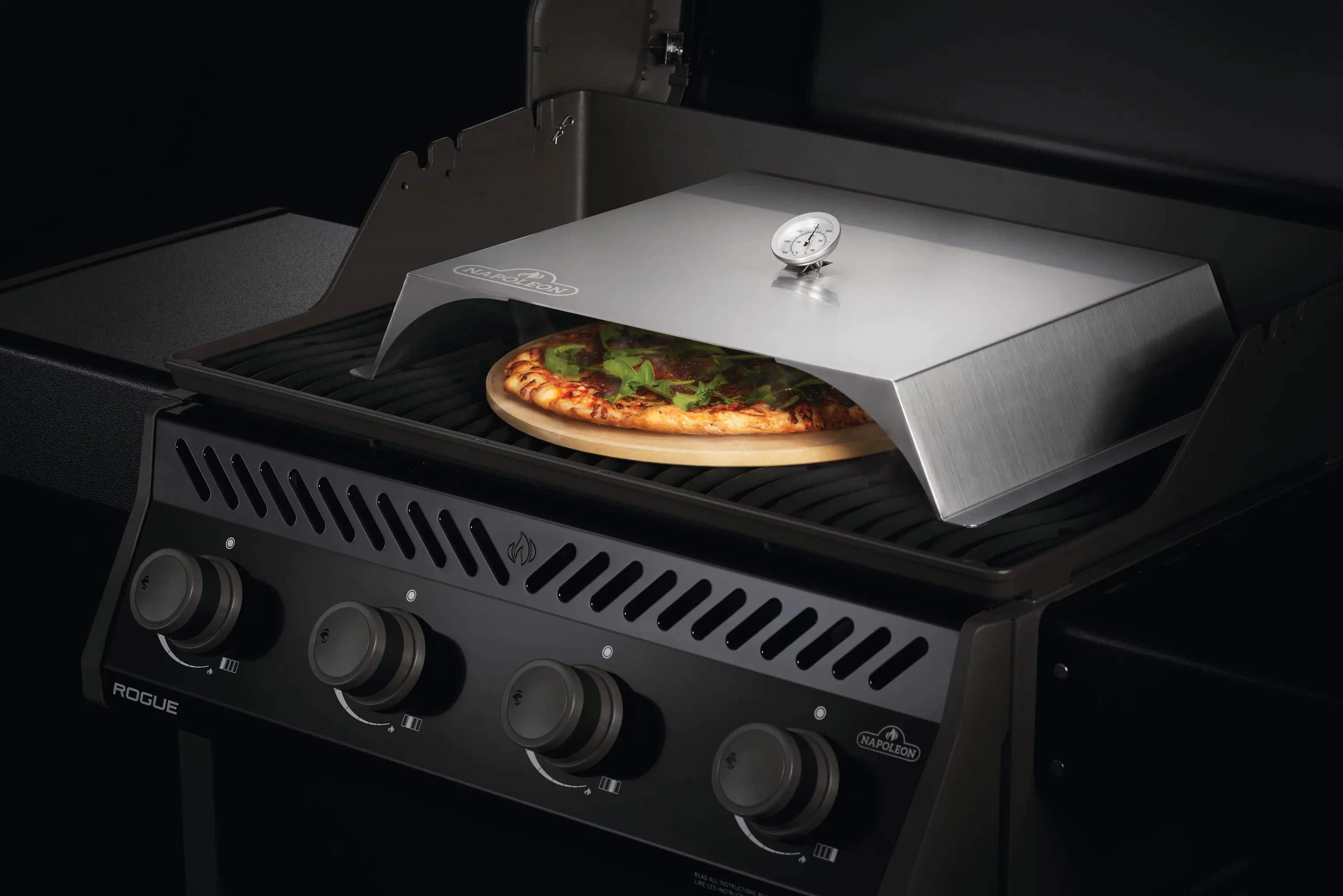 Napoleon Øvrigt grilltilbehør Pizzaindsats i Sølvfarvet, 3