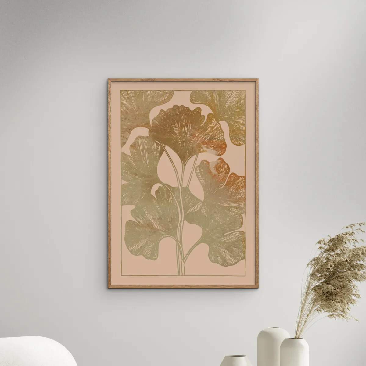 Poster&Frame Plakater Plakat - Golden ginkgo leaves i B30 x L40 cm, 2