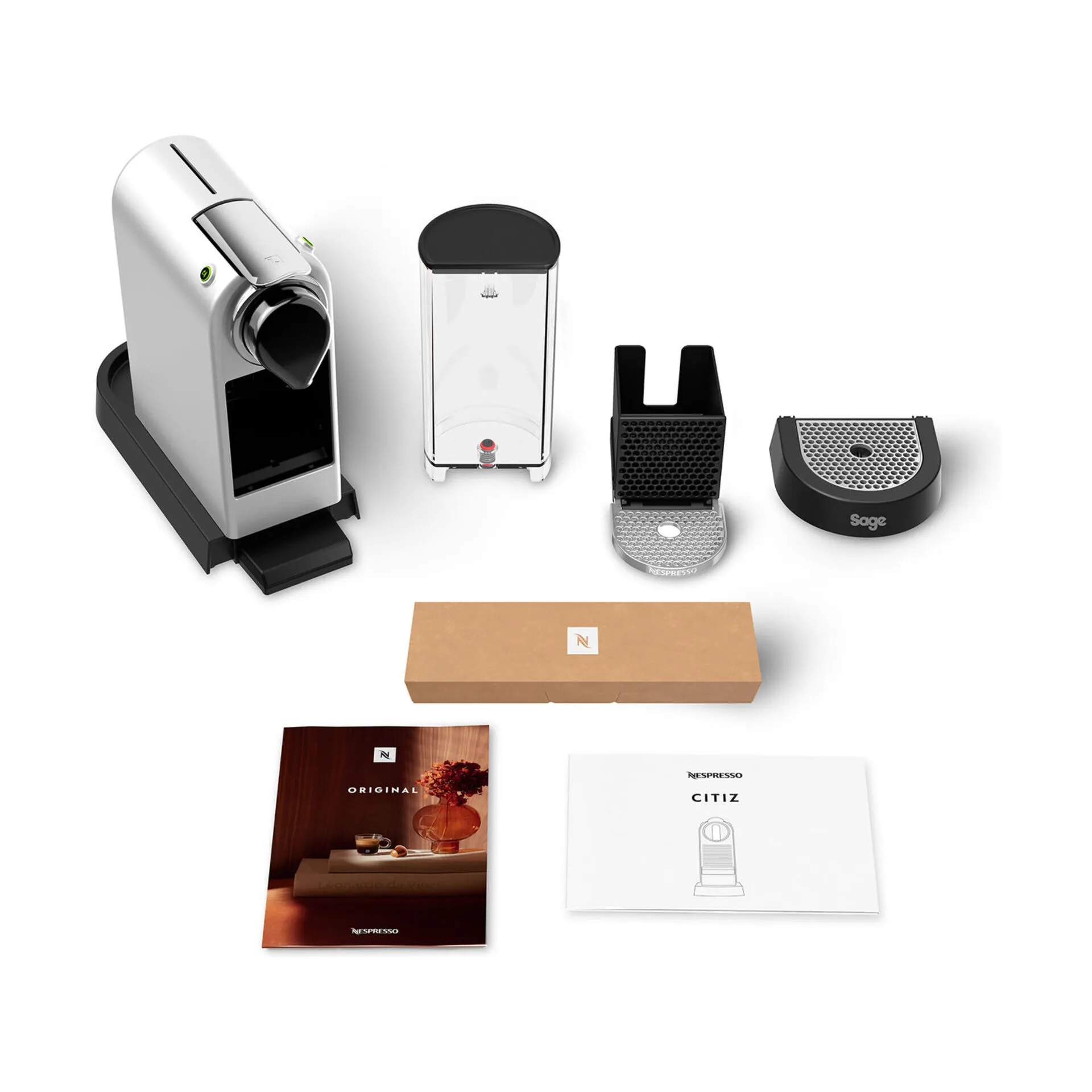 Sage Nespresso kapselmaskiner CitiZ 630 Kapsel Kaffemaskine i Silver, 3