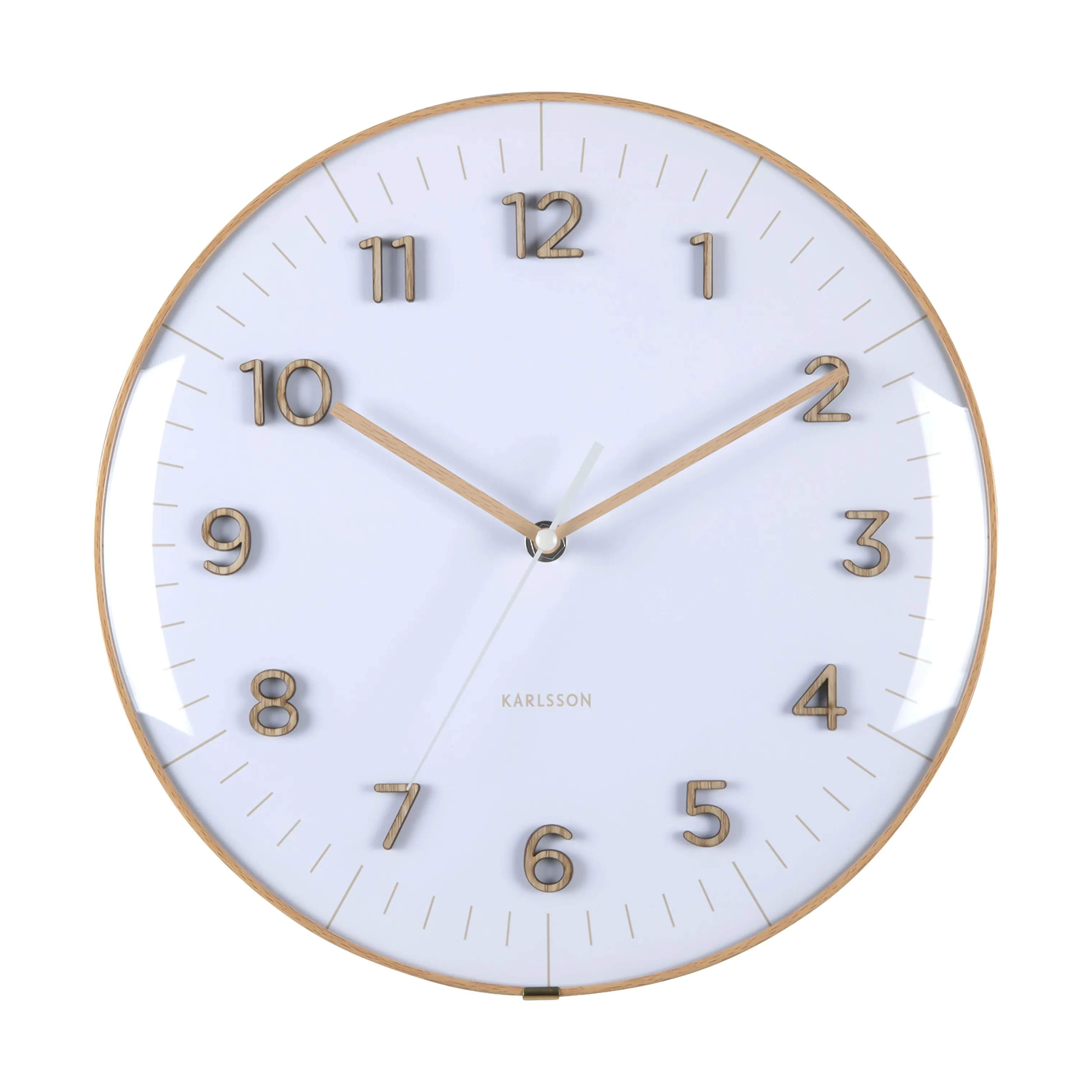 Karlsson Vægure Esencia Dome Vægur i White, 1