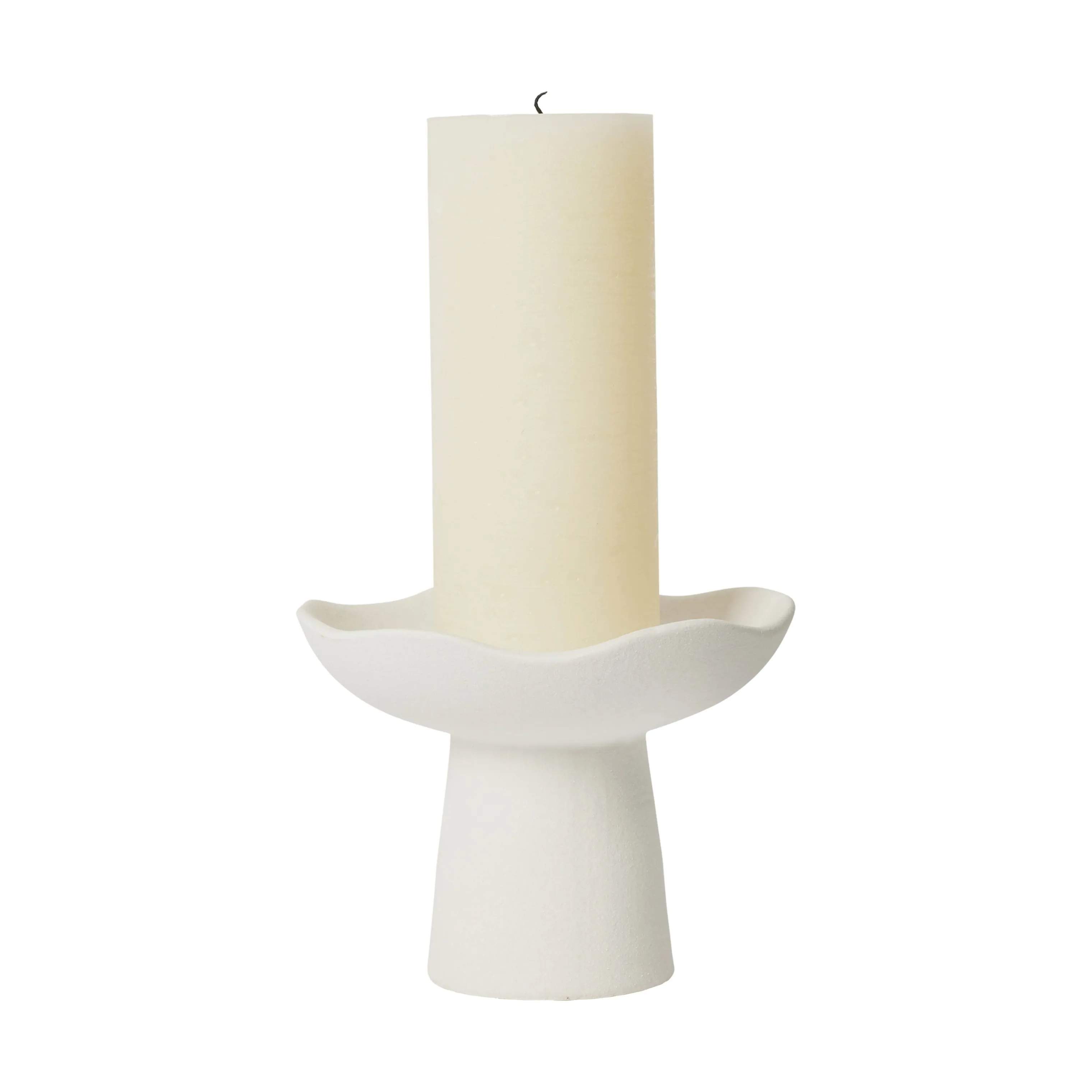 Broste Copenhagen Bloklysestage Momo Lysestage i Hvid , 12 cm, 4