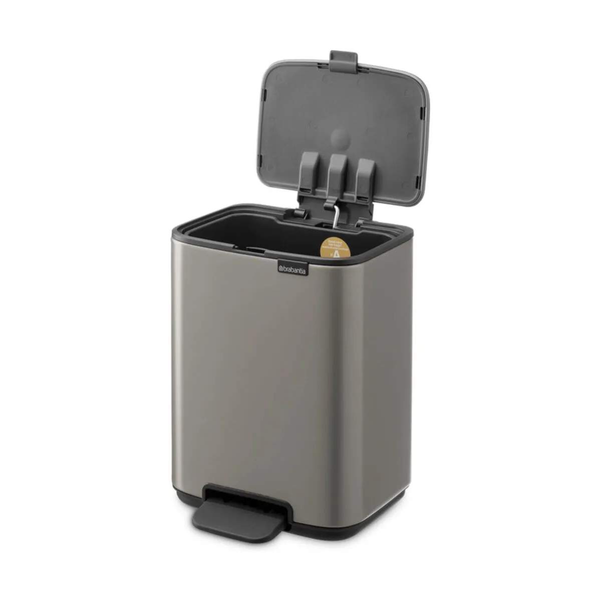 Brabantia Pedalspande Bo Pedalspand i Platinum, 4 L, 7