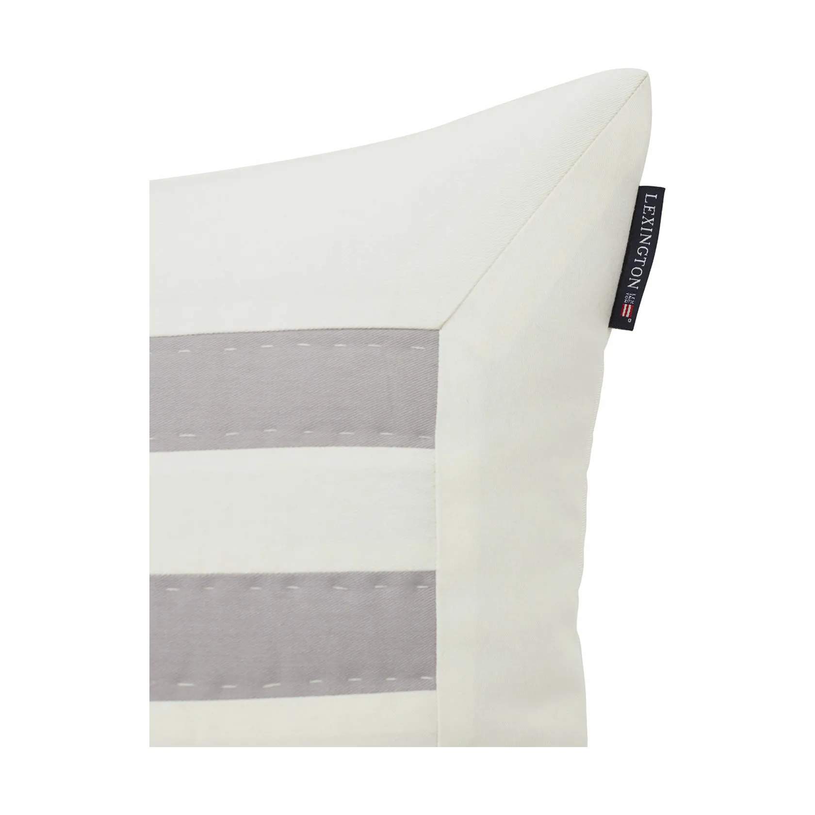 Lexington Pyntepudebetræk Arts & Crafts Cotton Twill Pudebetræk i Off White/Gray, 4