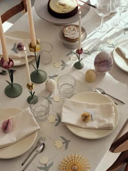 Broste Copenhagen Påskeæg og ophæng Tulip Guirlande i Gul, 3