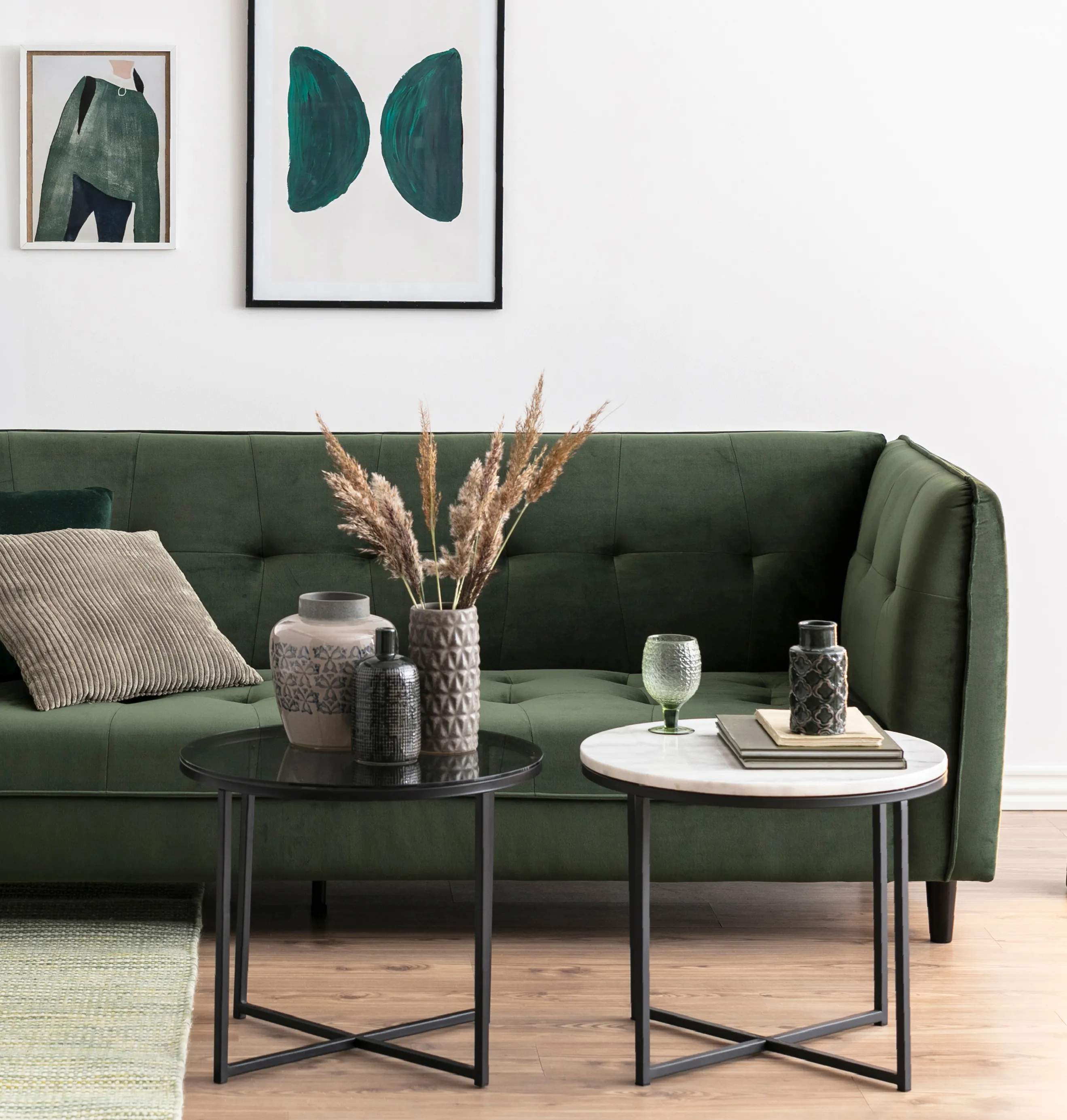 CASA Living Sideborde Cross Hjørnebord i Røg/sort, 3