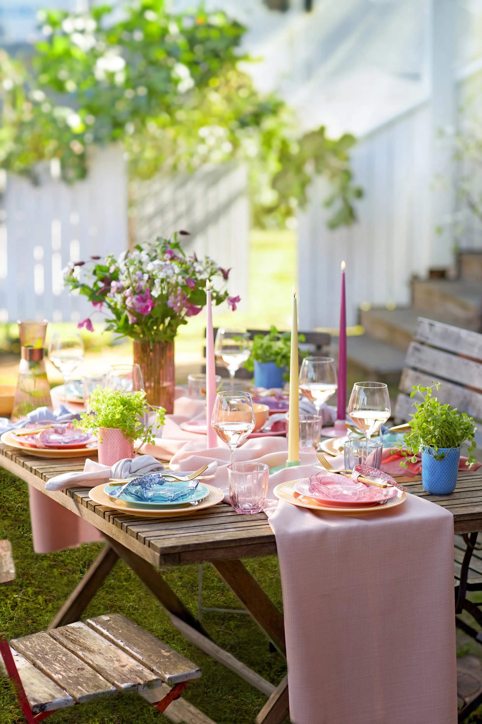 Lyngby Porcelæn Krus og kopper med hank Rhombe Color Krus m. hank i Rosa, 2